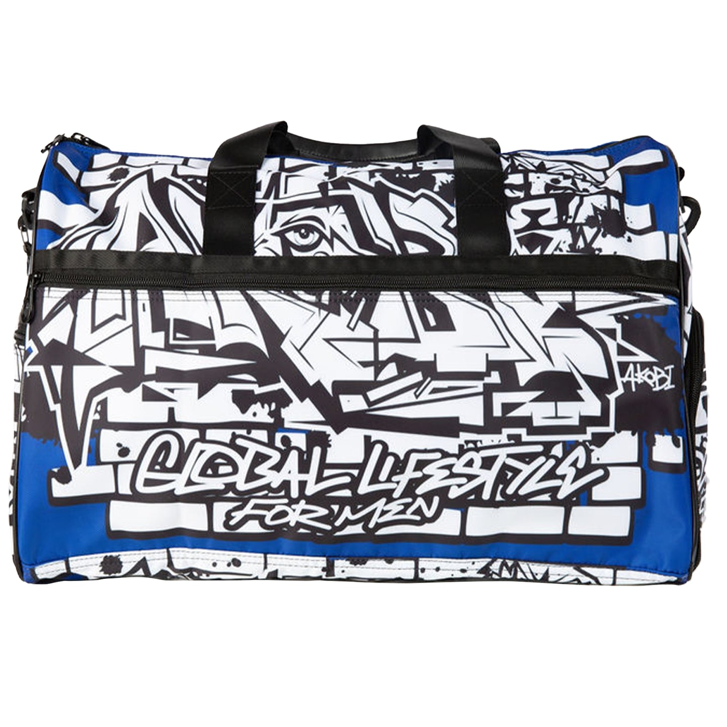 Signature Akobi Graffiti Print Duffle Tote Bag