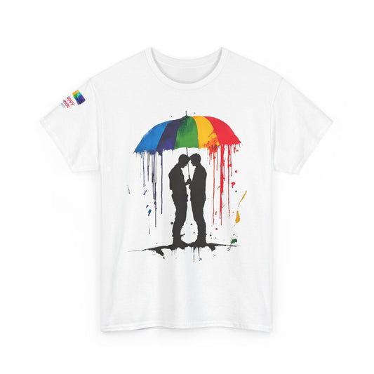 Pride Love Drip Tee – Men's LGBTQ+ Street Art Graphic Shirt