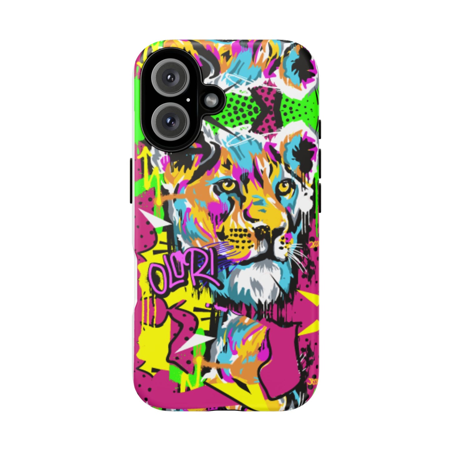 Vibrant Olori Pop Art Lioness Phone Case – iPhone 16 & More Models | Matte or Glossy Finish