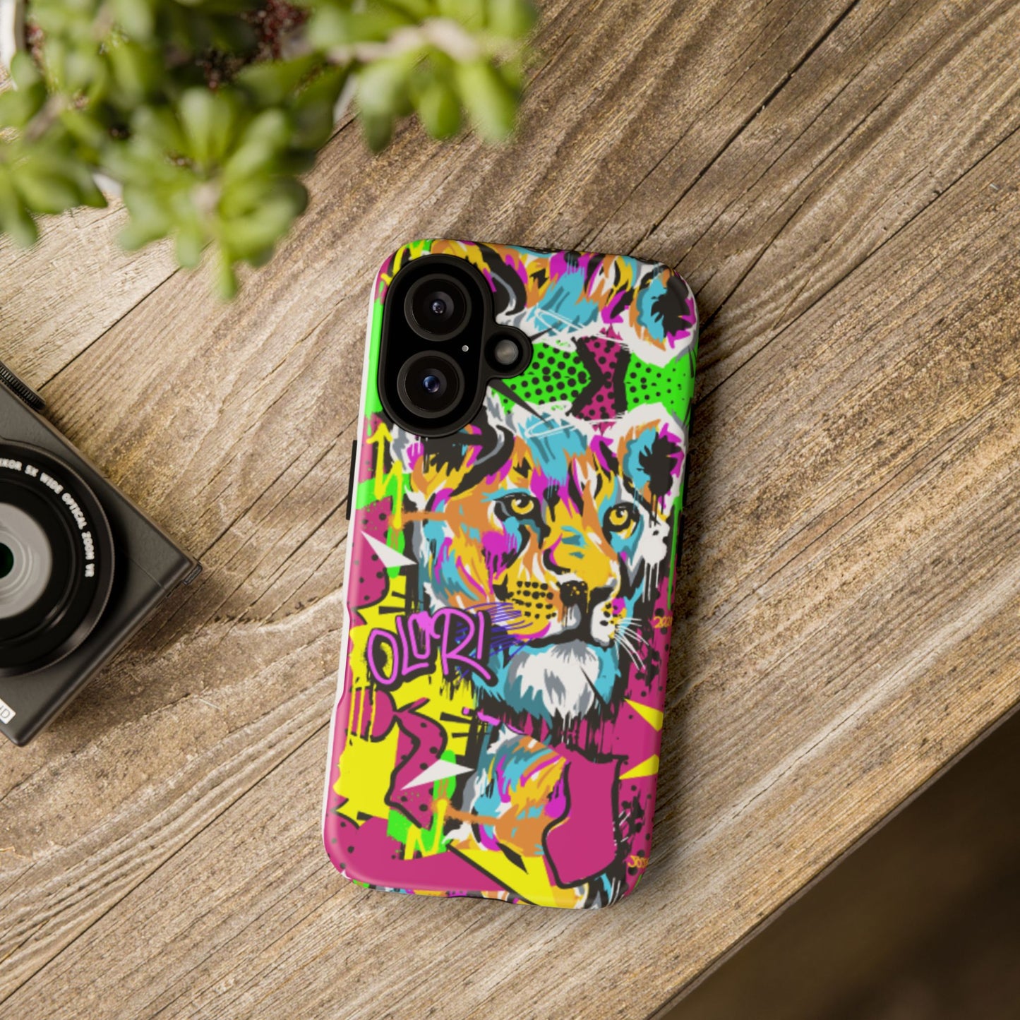 Vibrant Olori Pop Art Lioness Phone Case – iPhone 16 & More Models | Matte or Glossy Finish
