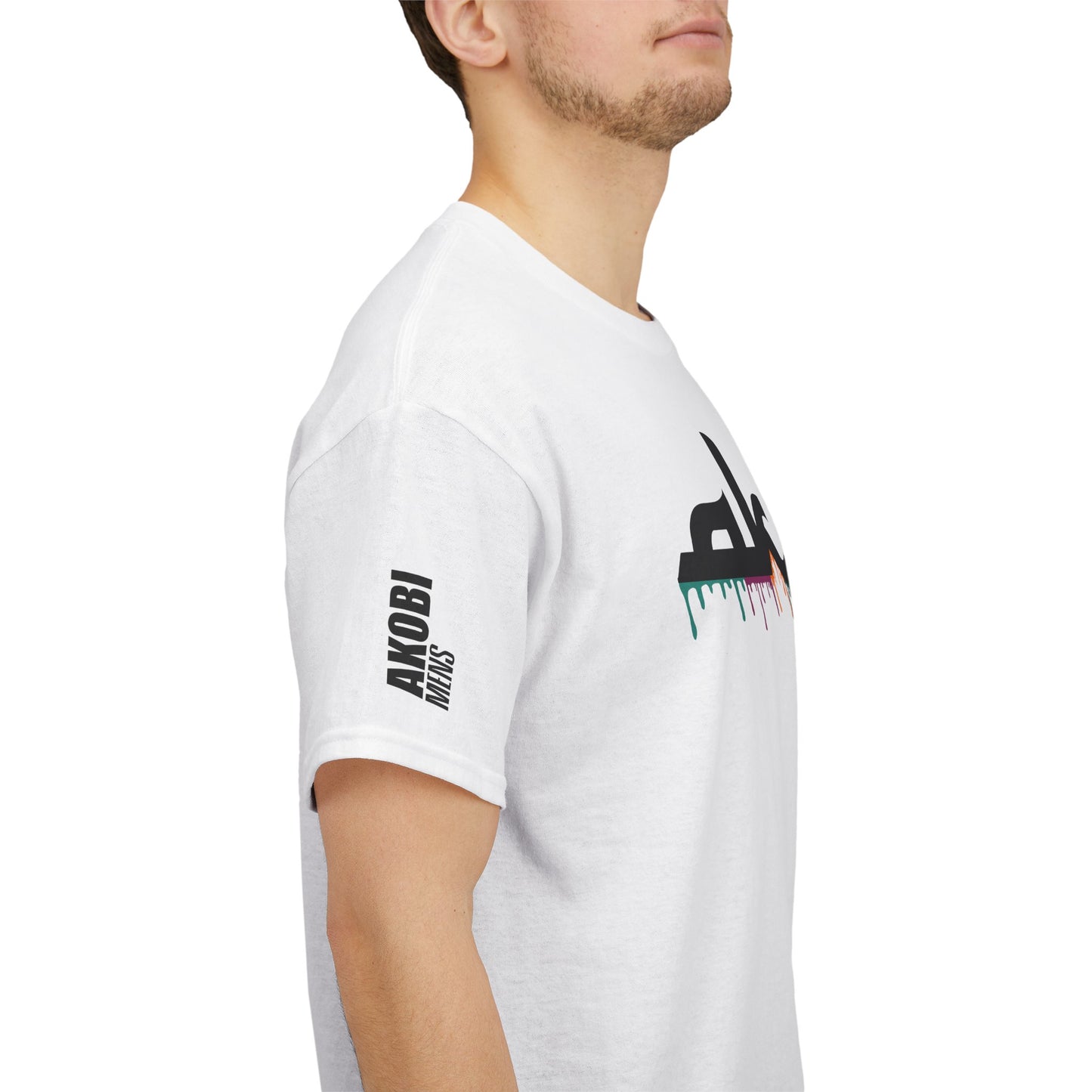 Akobi Signature Logo Paint Drip Tee – Bold, Artistic, Unisex