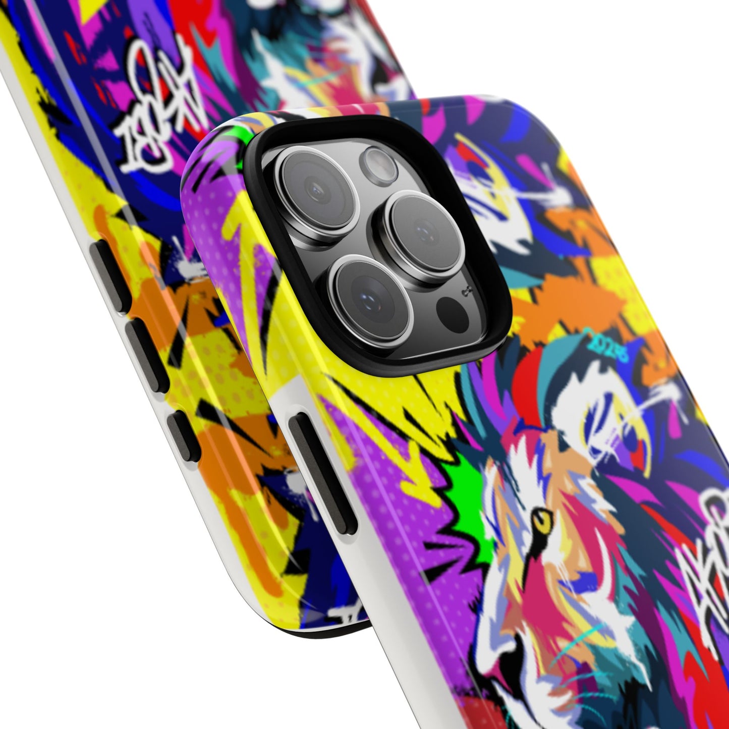 Vibrant Akobi Pop Art Lion Phone Case – iPhone 16 & More Models | Matte or Glossy Finish