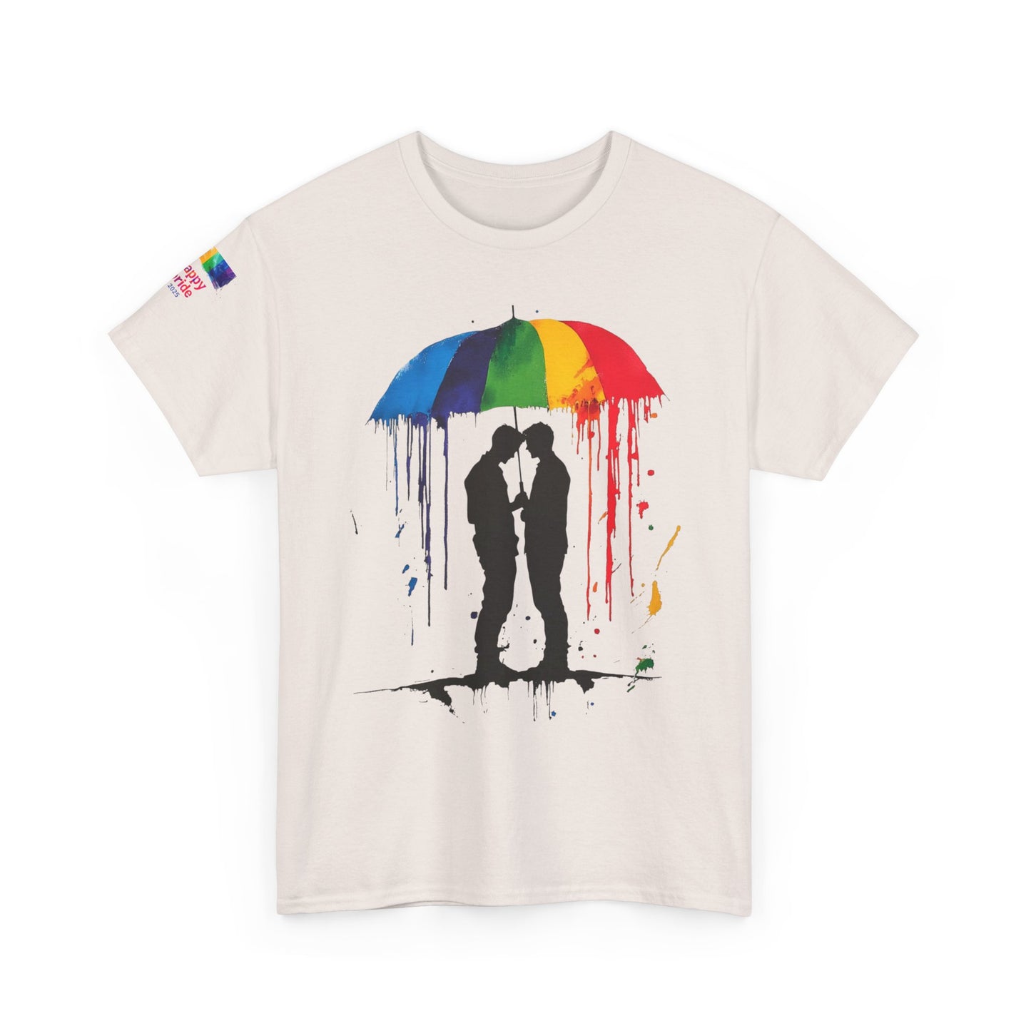 Pride Love Drip Tee – Men's LGBTQ+ Street Art Graphic Shirt