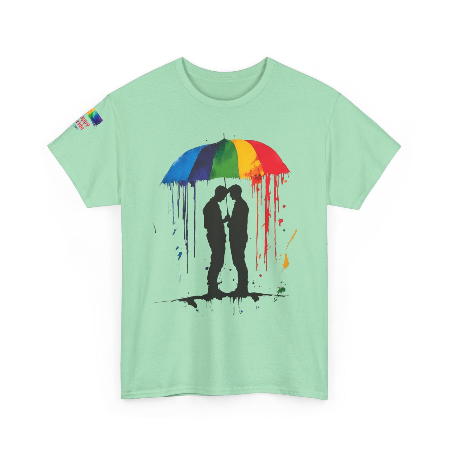 Pride Love Drip Tee – Men's LGBTQ+ Street Art Graphic Shirt