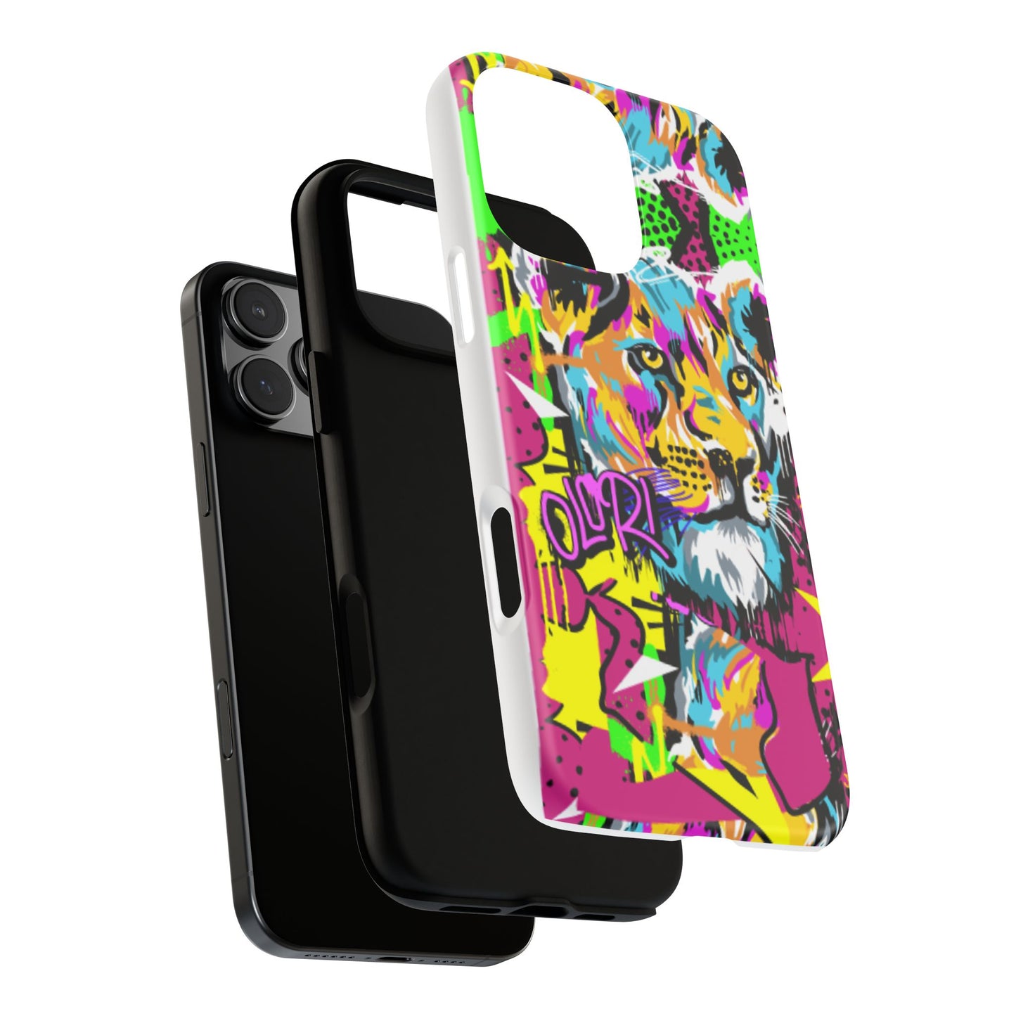 Vibrant Olori Pop Art Lioness Phone Case – iPhone 16 & More Models | Matte or Glossy Finish