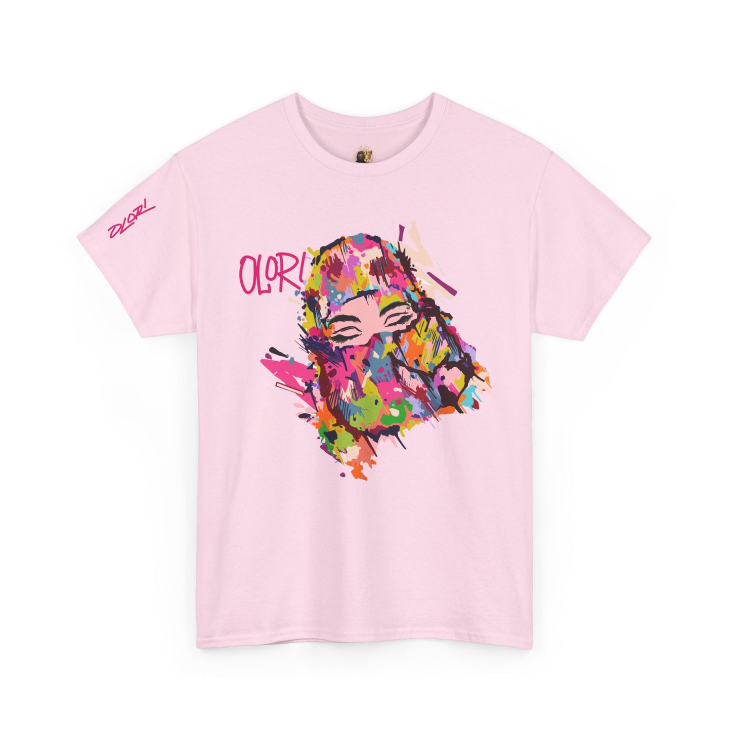 Olori Women's Bright Pop Art T-Shirt – "Veiled Bliss"