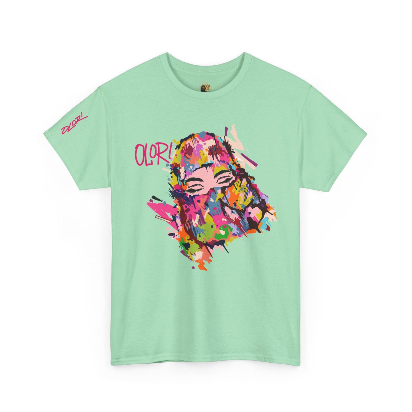 Olori Women's Bright Pop Art T-Shirt – "Veiled Bliss"