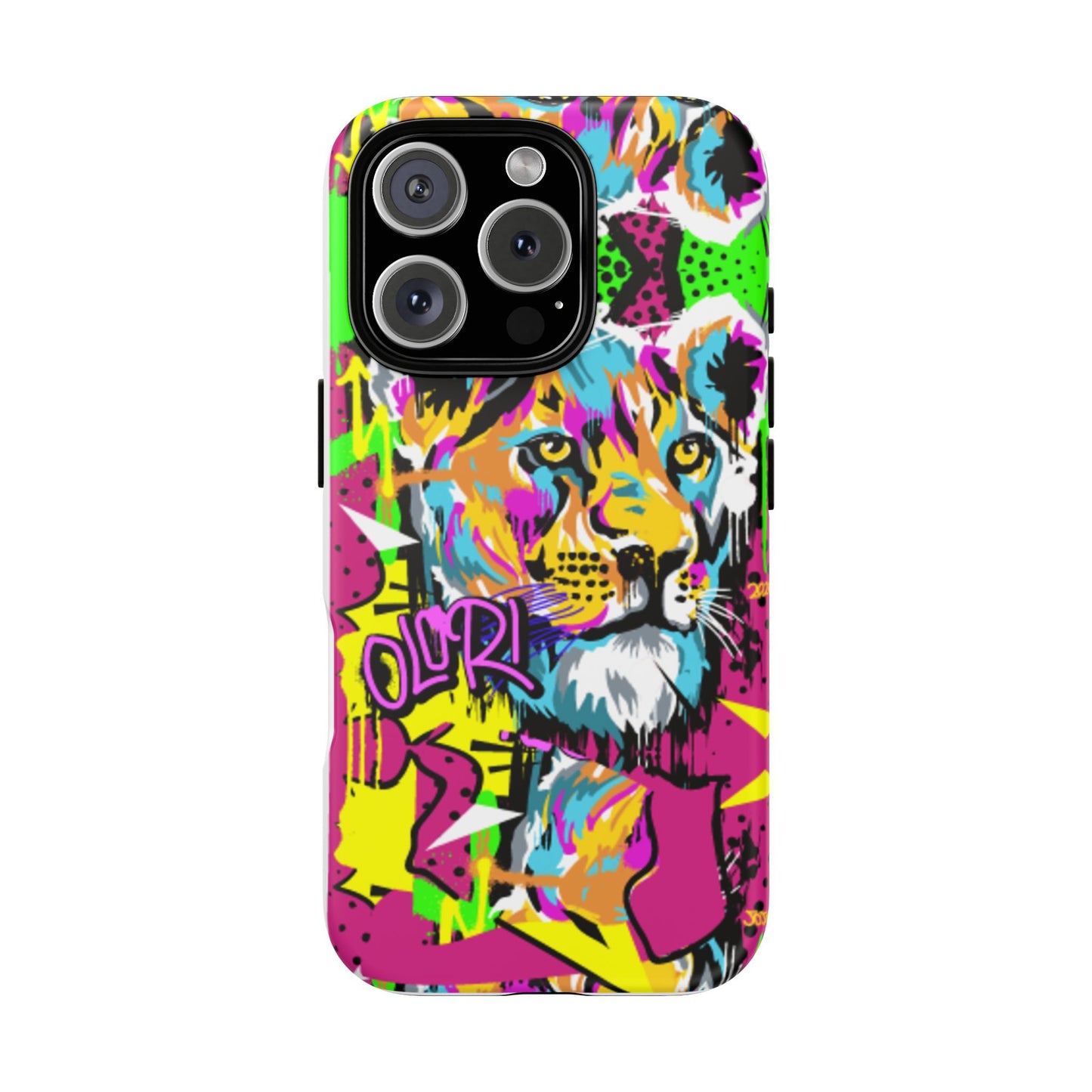 Vibrant Olori Pop Art Lioness Phone Case – iPhone 16 & More Models | Matte or Glossy Finish