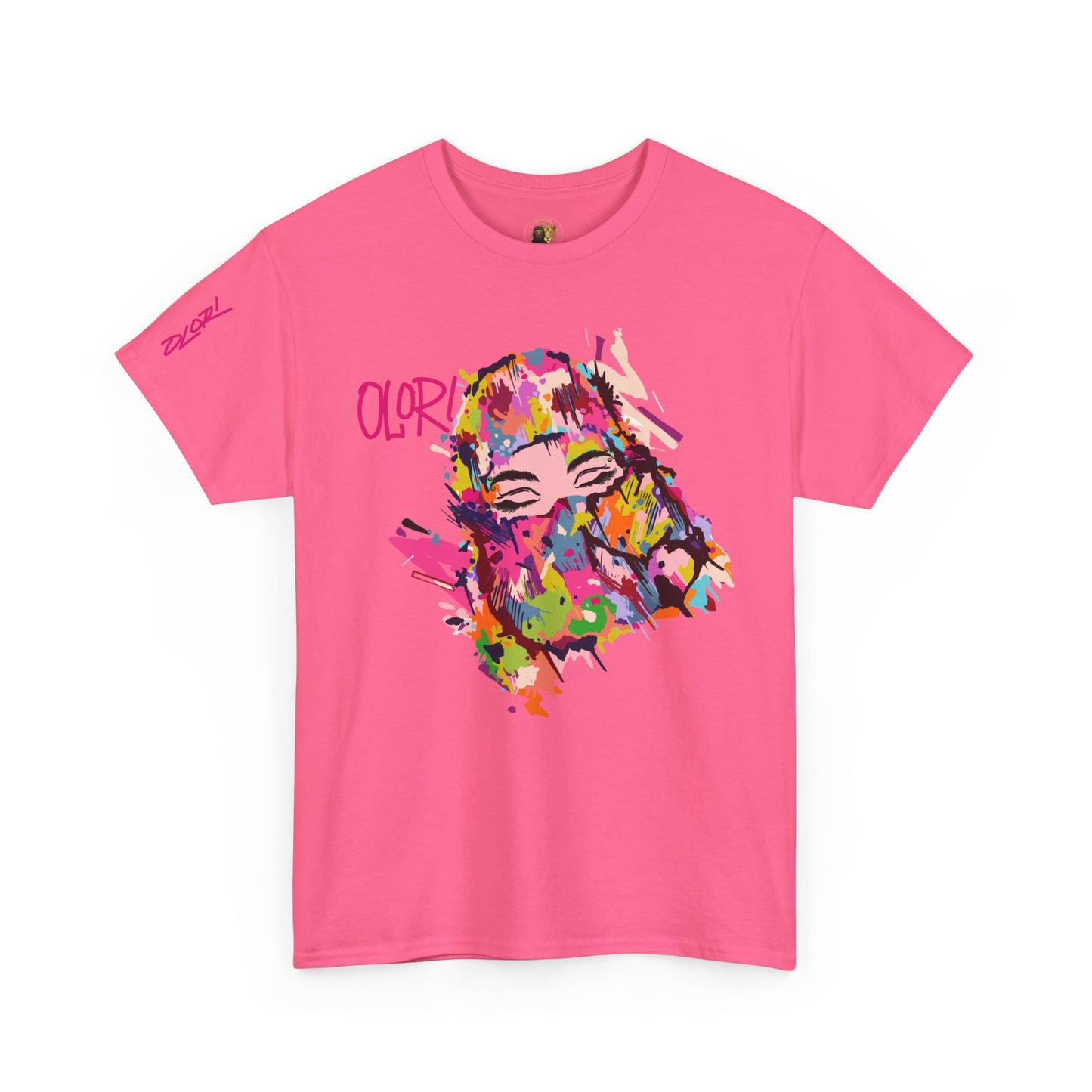Olori Women's Bright Pop Art T-Shirt – "Veiled Bliss"