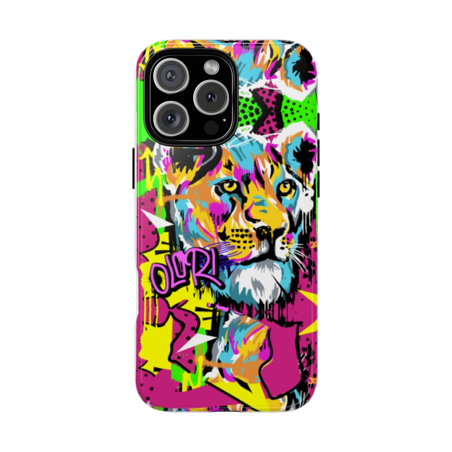 Vibrant Olori Pop Art Lioness Phone Case – iPhone 16 & More Models | Matte or Glossy Finish