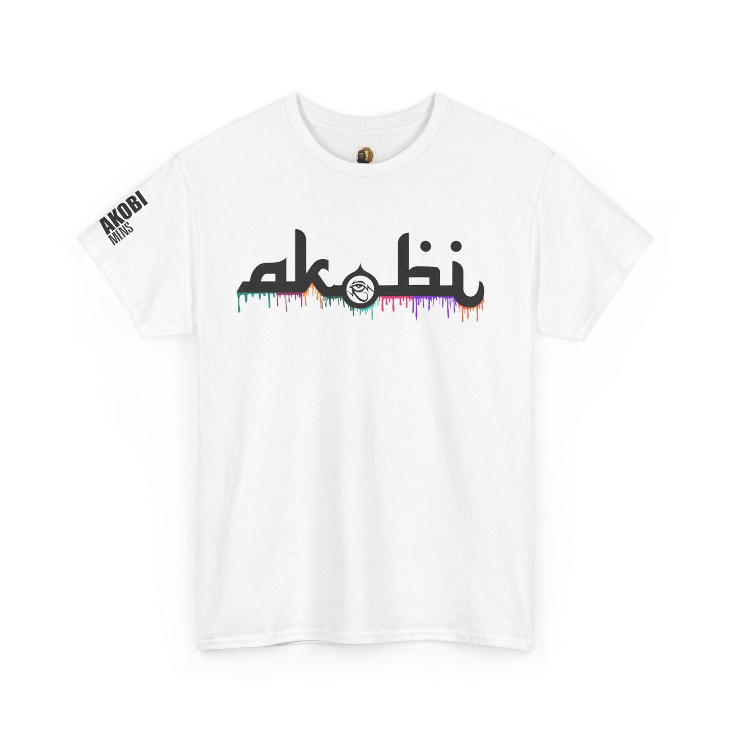 Akobi Signature Logo Paint Drip Tee – Bold, Artistic, Unisex
