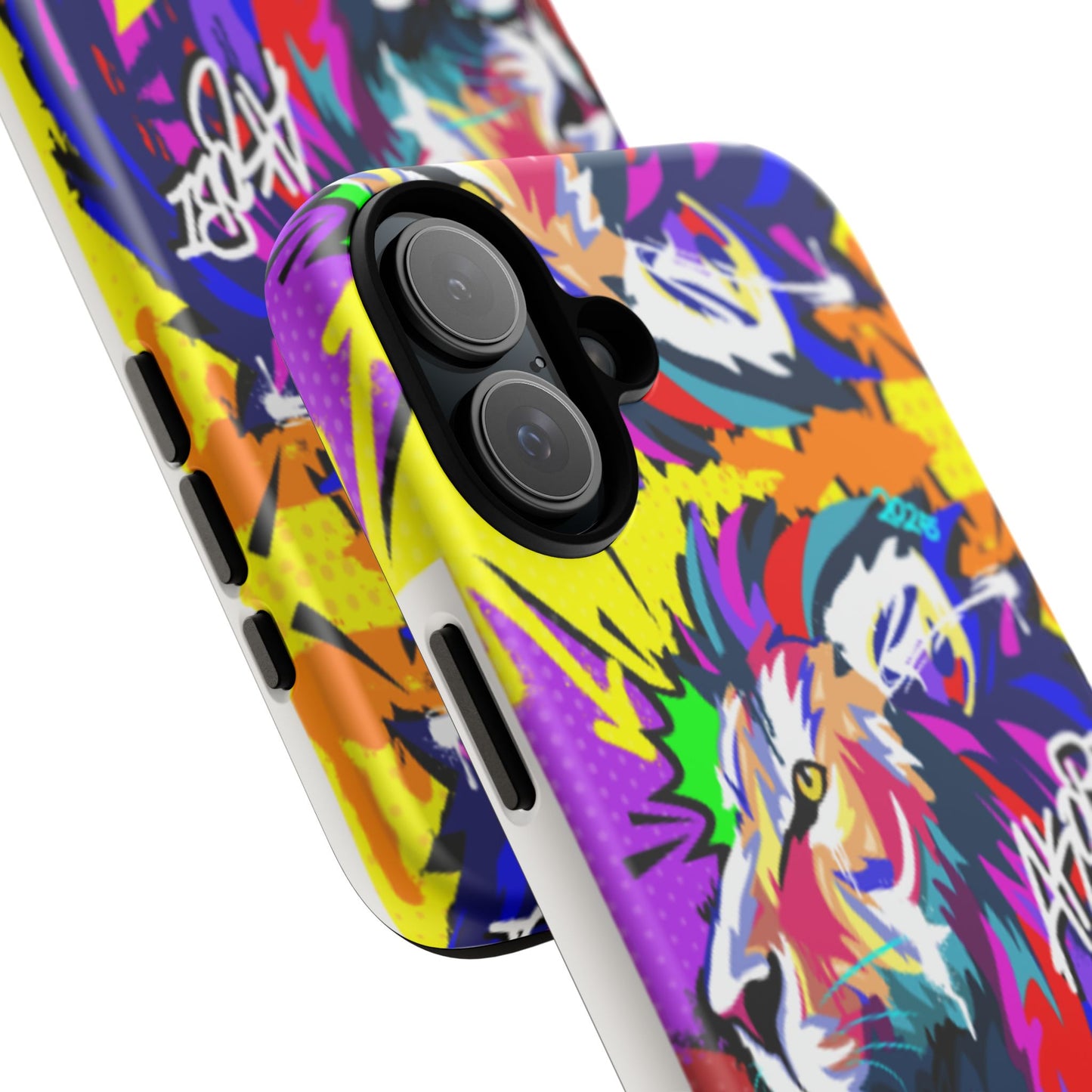 Vibrant Akobi Pop Art Lion Phone Case – iPhone 16 & More Models | Matte or Glossy Finish