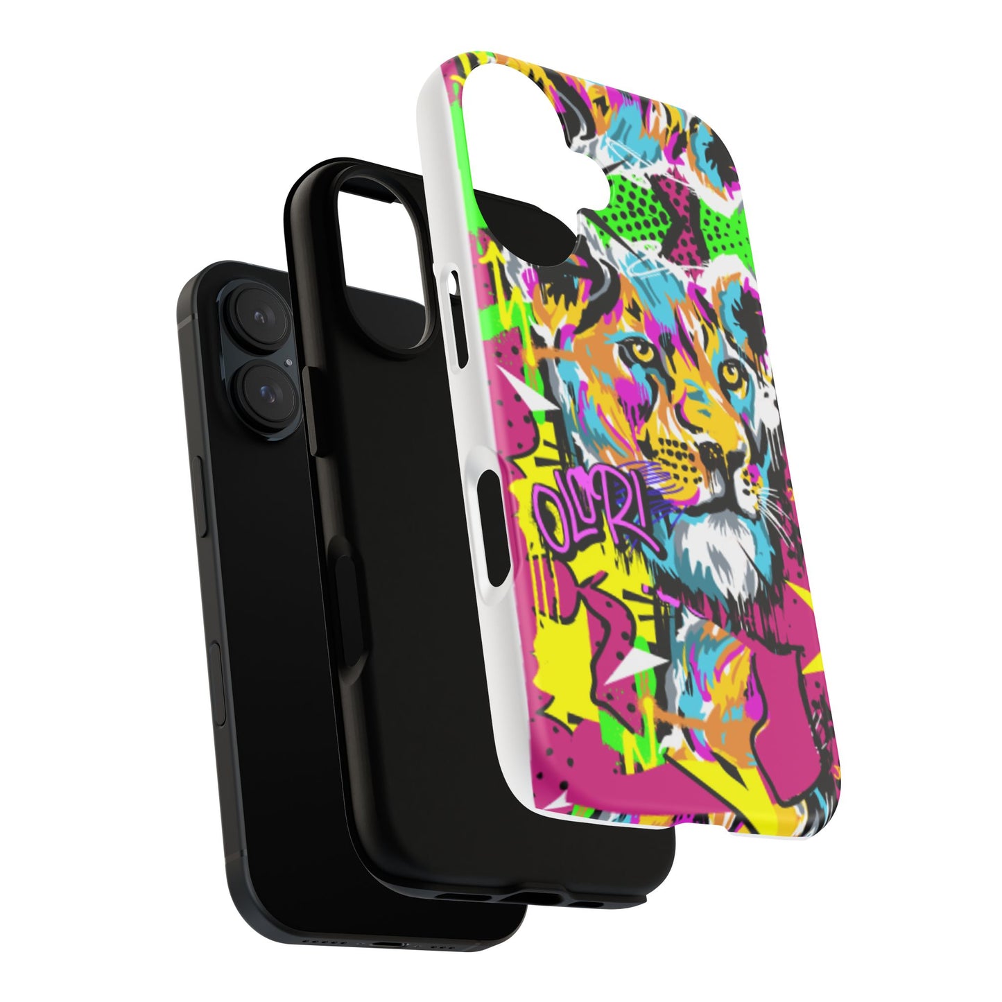 Vibrant Olori Pop Art Lioness Phone Case – iPhone 16 & More Models | Matte or Glossy Finish