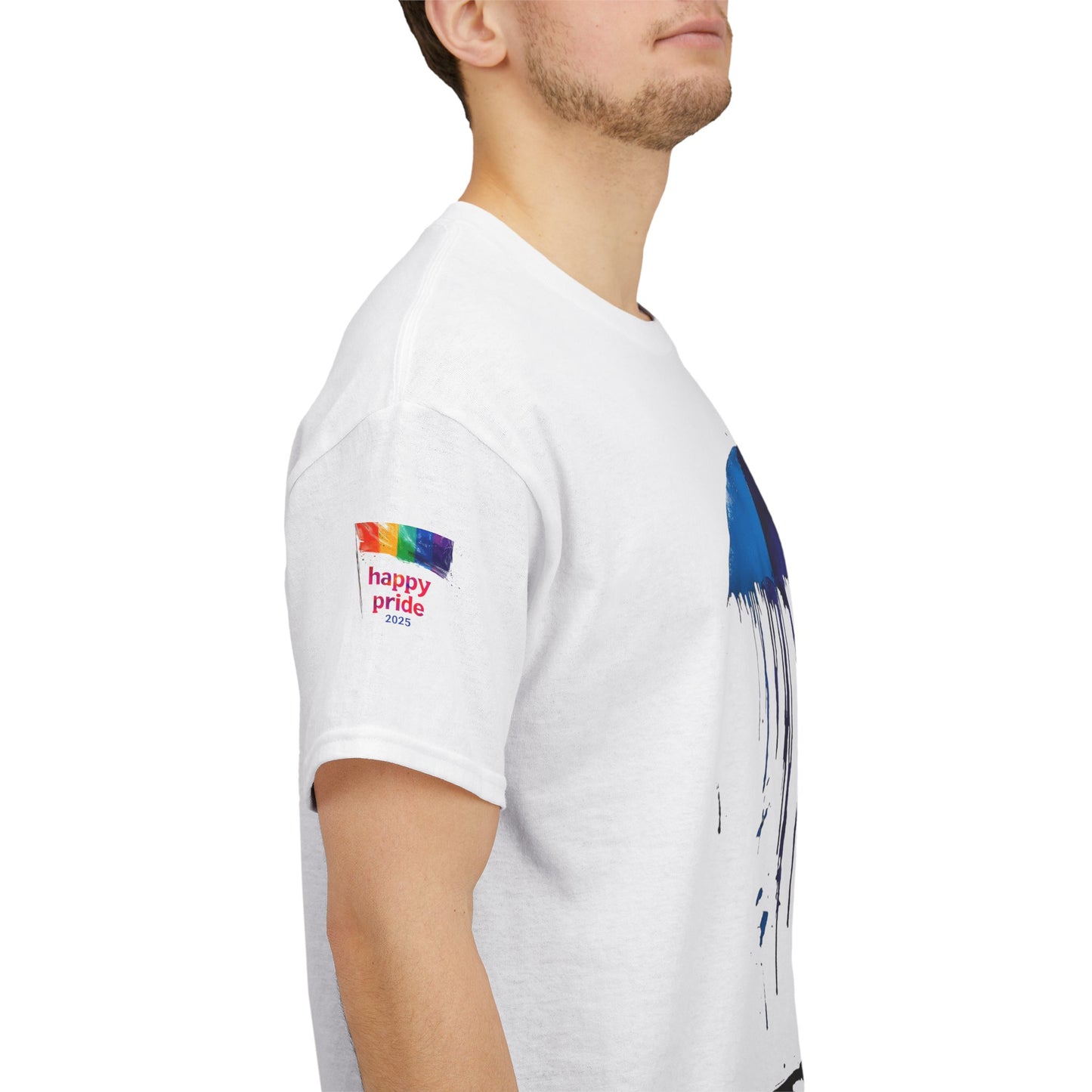 Pride Love Drip Tee – Men's LGBTQ+ Street Art Graphic Shirt