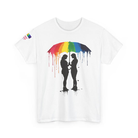 Pride Love Drip Tee – Women’s LGBTQ Street Art Graphic Shirt