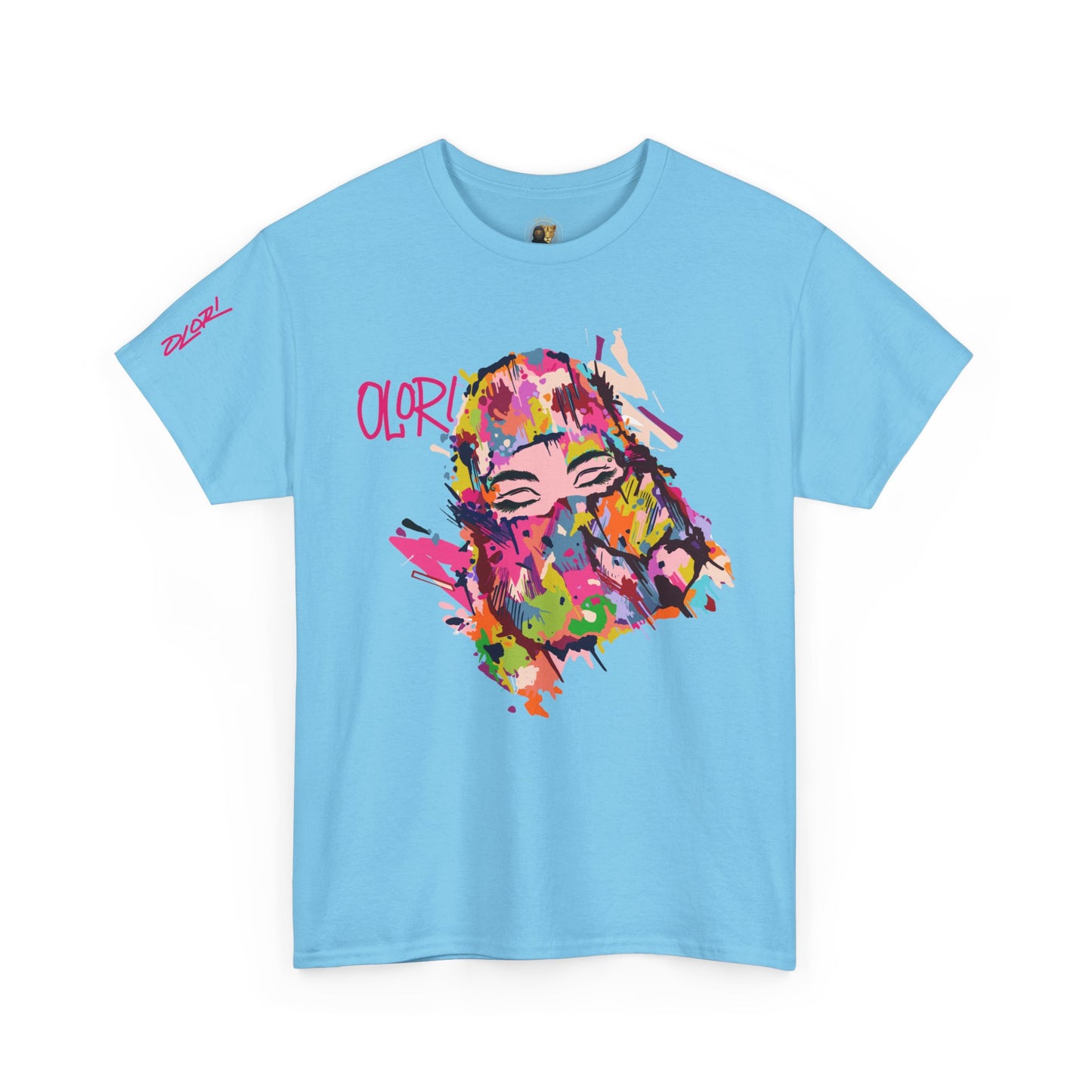 Olori Women's Bright Pop Art T-Shirt – "Veiled Bliss"