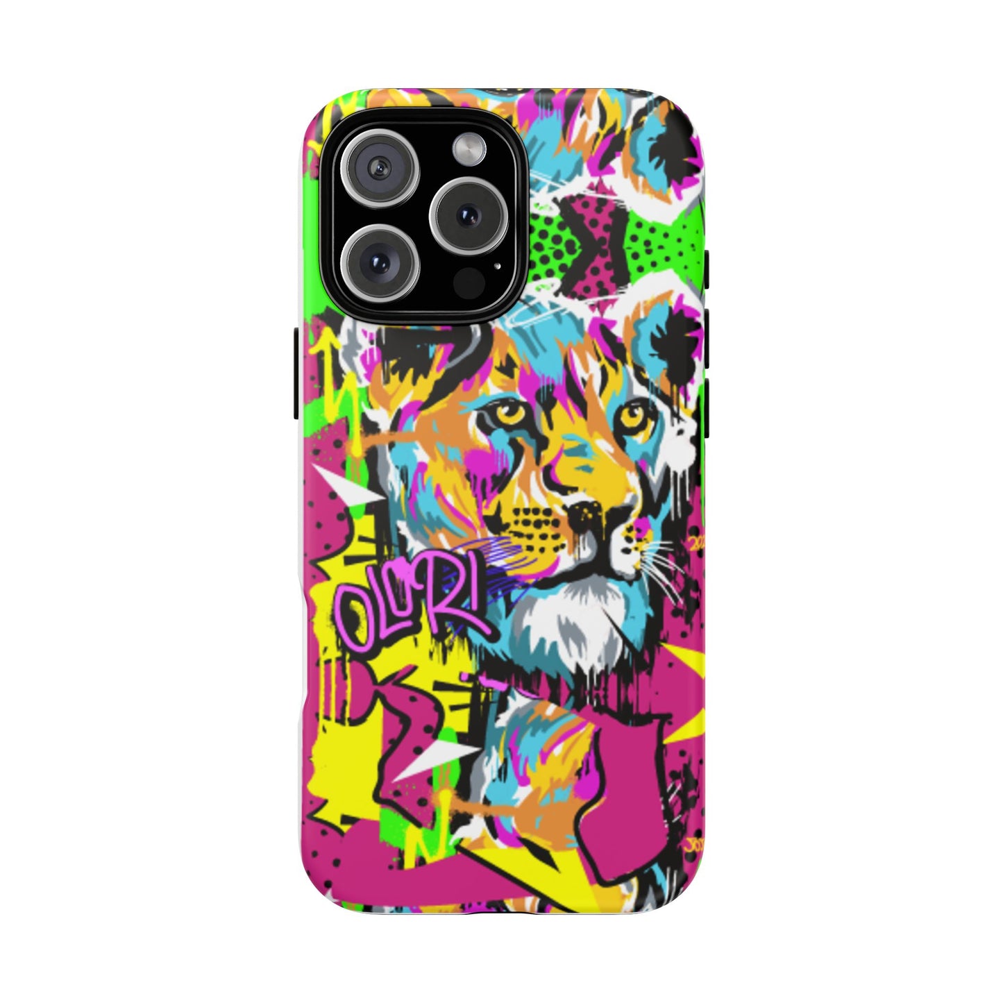 Vibrant Olori Pop Art Lioness Phone Case – iPhone 16 & More Models | Matte or Glossy Finish