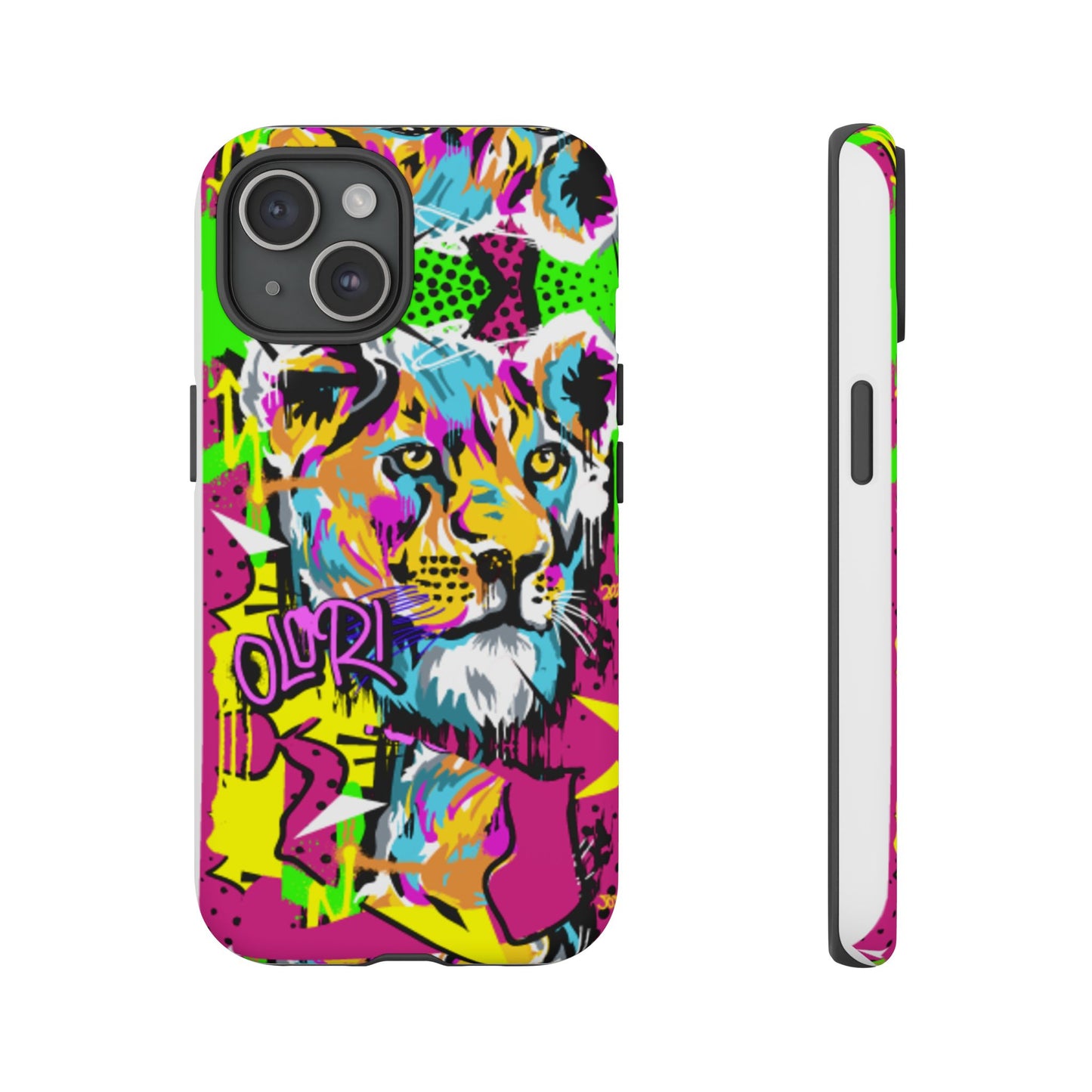 Vibrant Olori Pop Art Lioness Phone Case – iPhone 16 & More Models | Matte or Glossy Finish