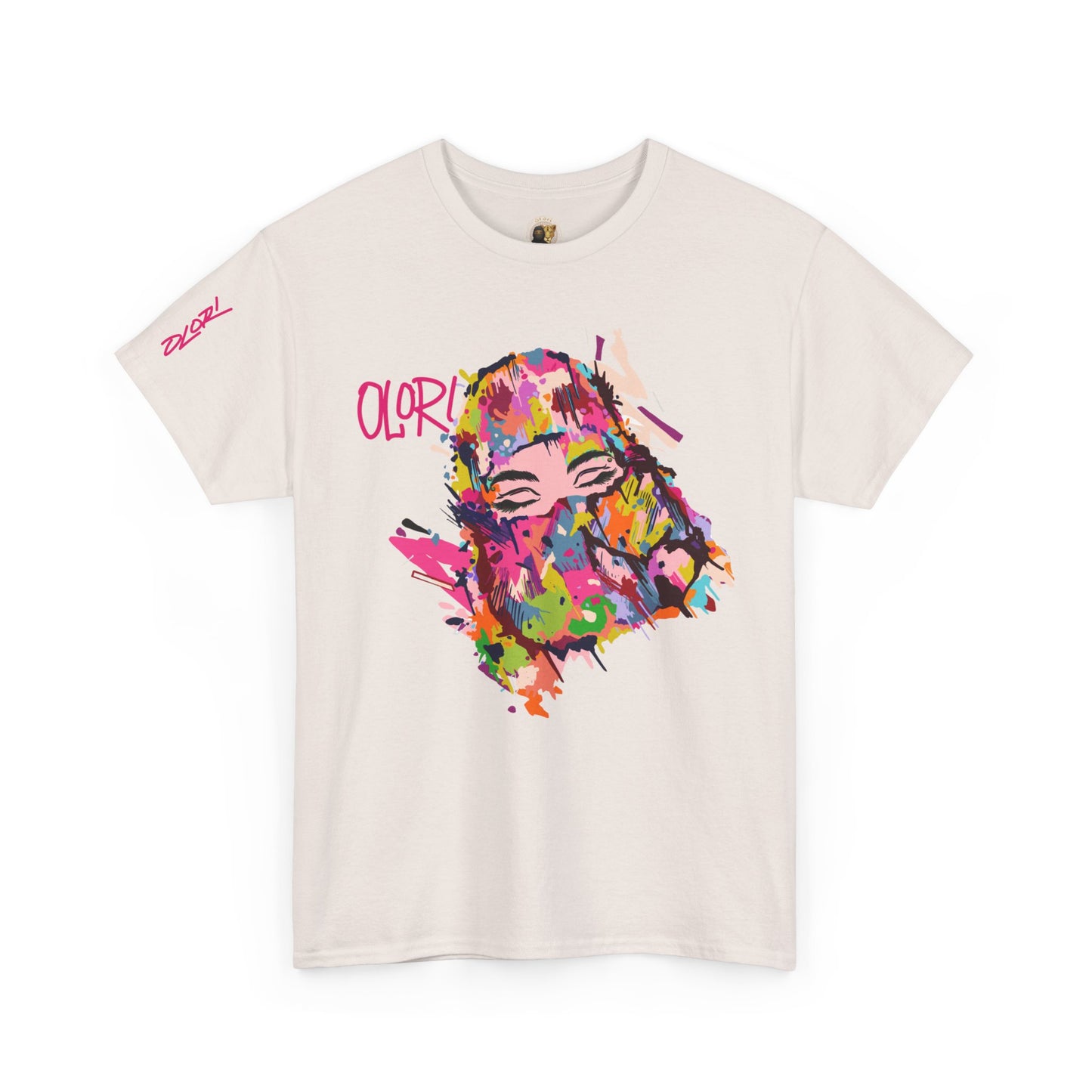 Olori Women's Bright Pop Art T-Shirt – "Veiled Bliss"