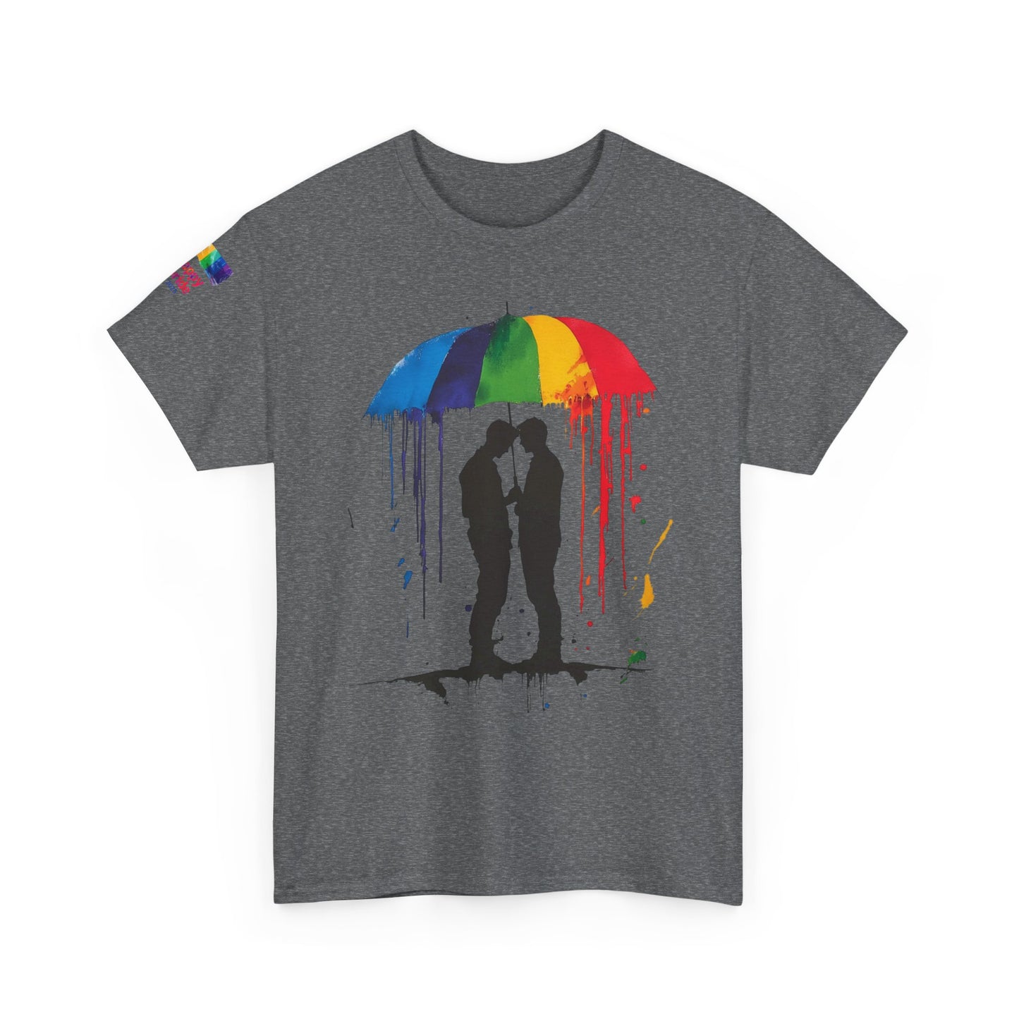 Pride Love Drip Tee – Men's LGBTQ+ Street Art Graphic Shirt