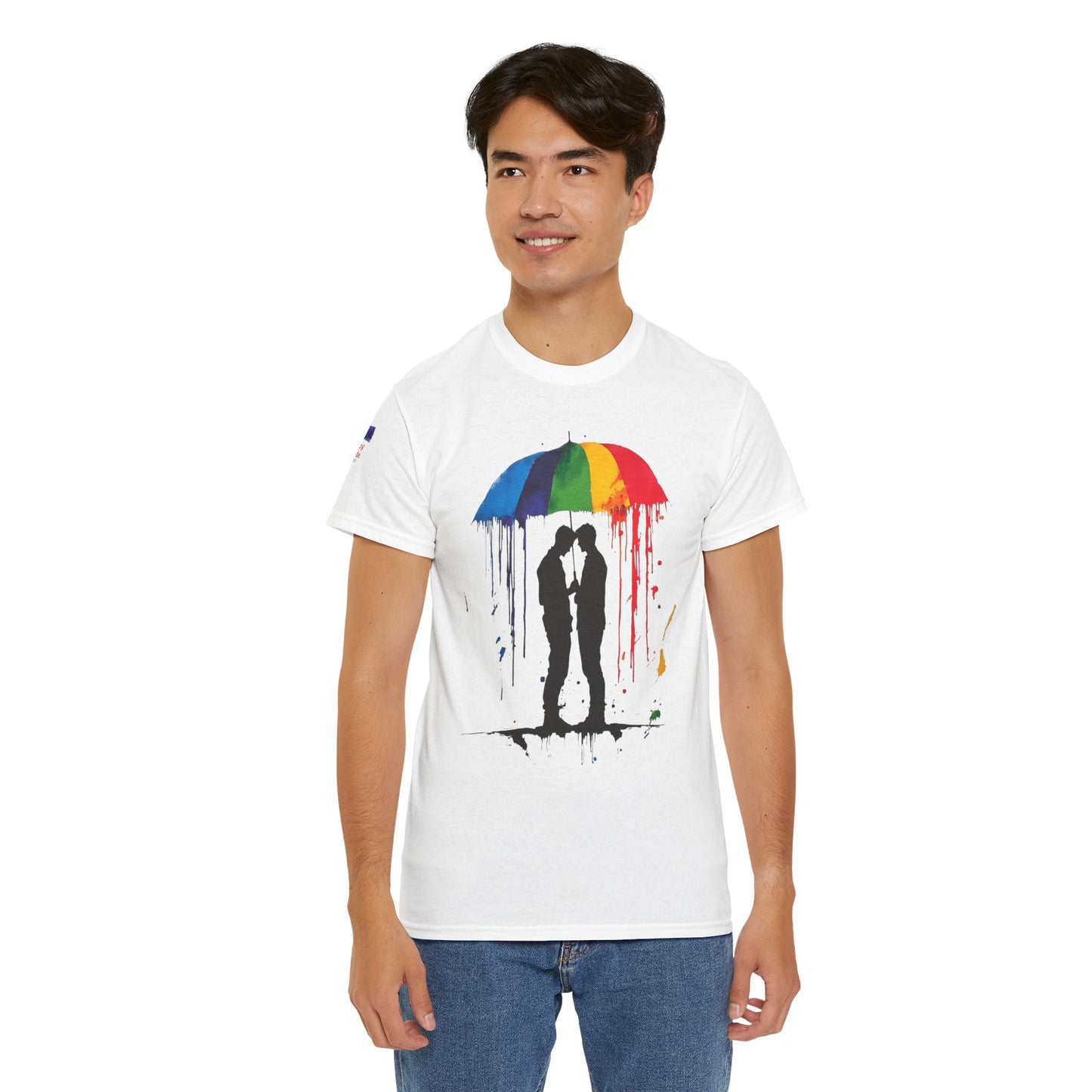 Pride Love Drip Tee – Men's LGBTQ+ Street Art Graphic Shirt