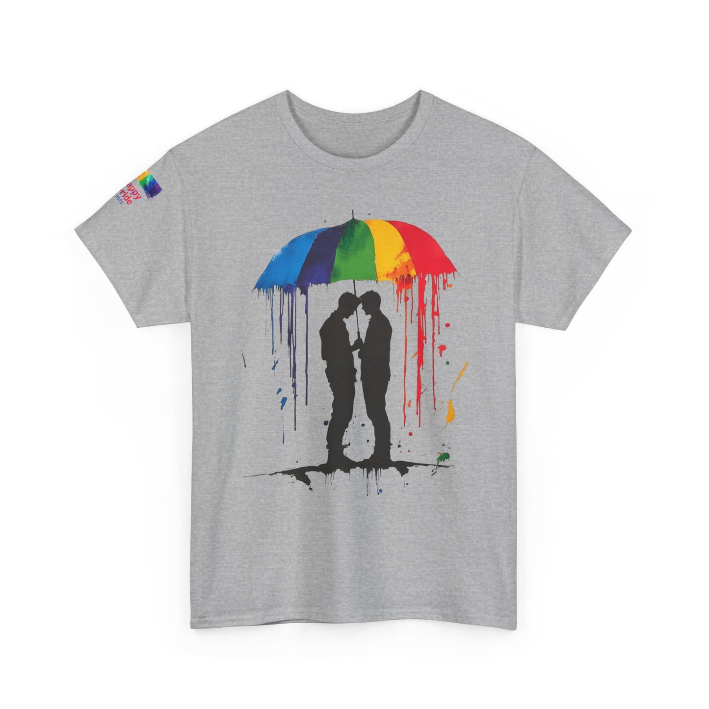 Pride Love Drip Tee – Men's LGBTQ+ Street Art Graphic Shirt