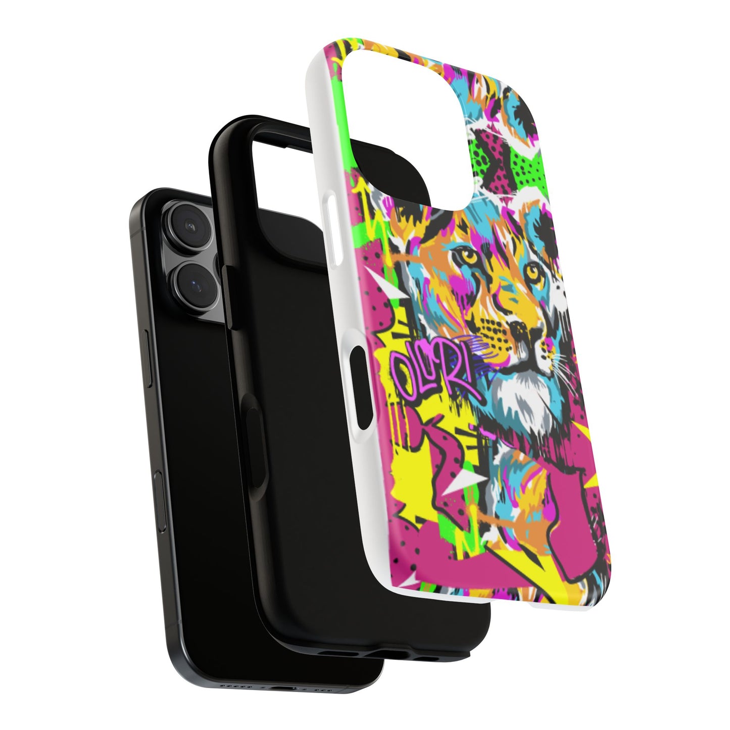 Vibrant Olori Pop Art Lioness Phone Case – iPhone 16 & More Models | Matte or Glossy Finish