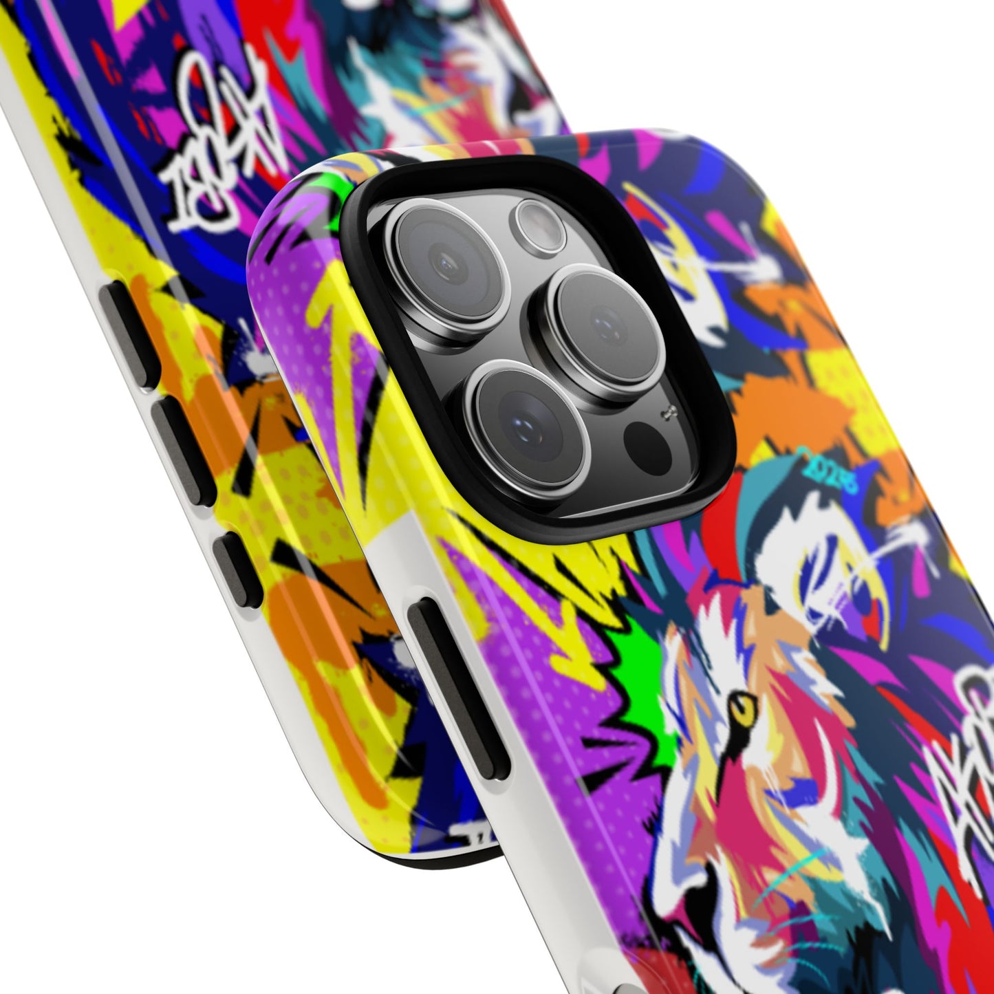 Vibrant Akobi Pop Art Lion Phone Case – iPhone 16 & More Models | Matte or Glossy Finish