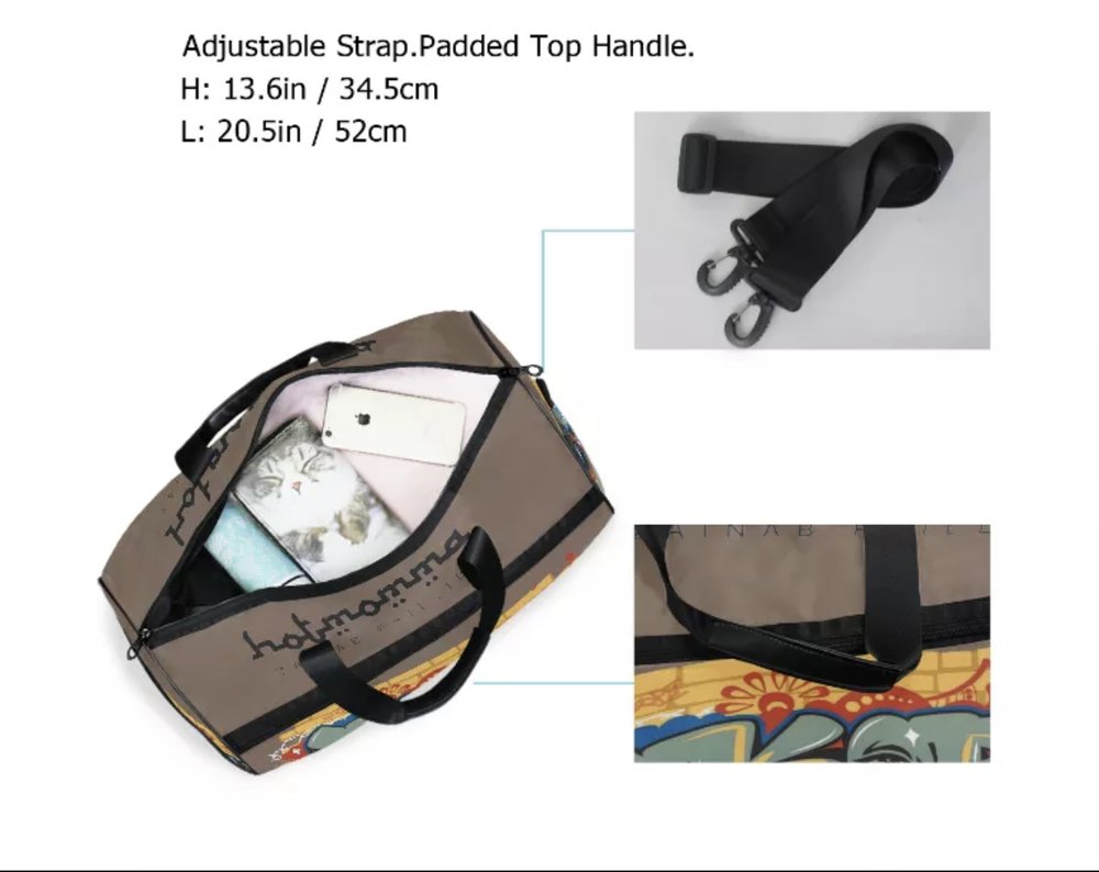 Akobi Global Lifestyle Gym Duffel Bag  BROWN