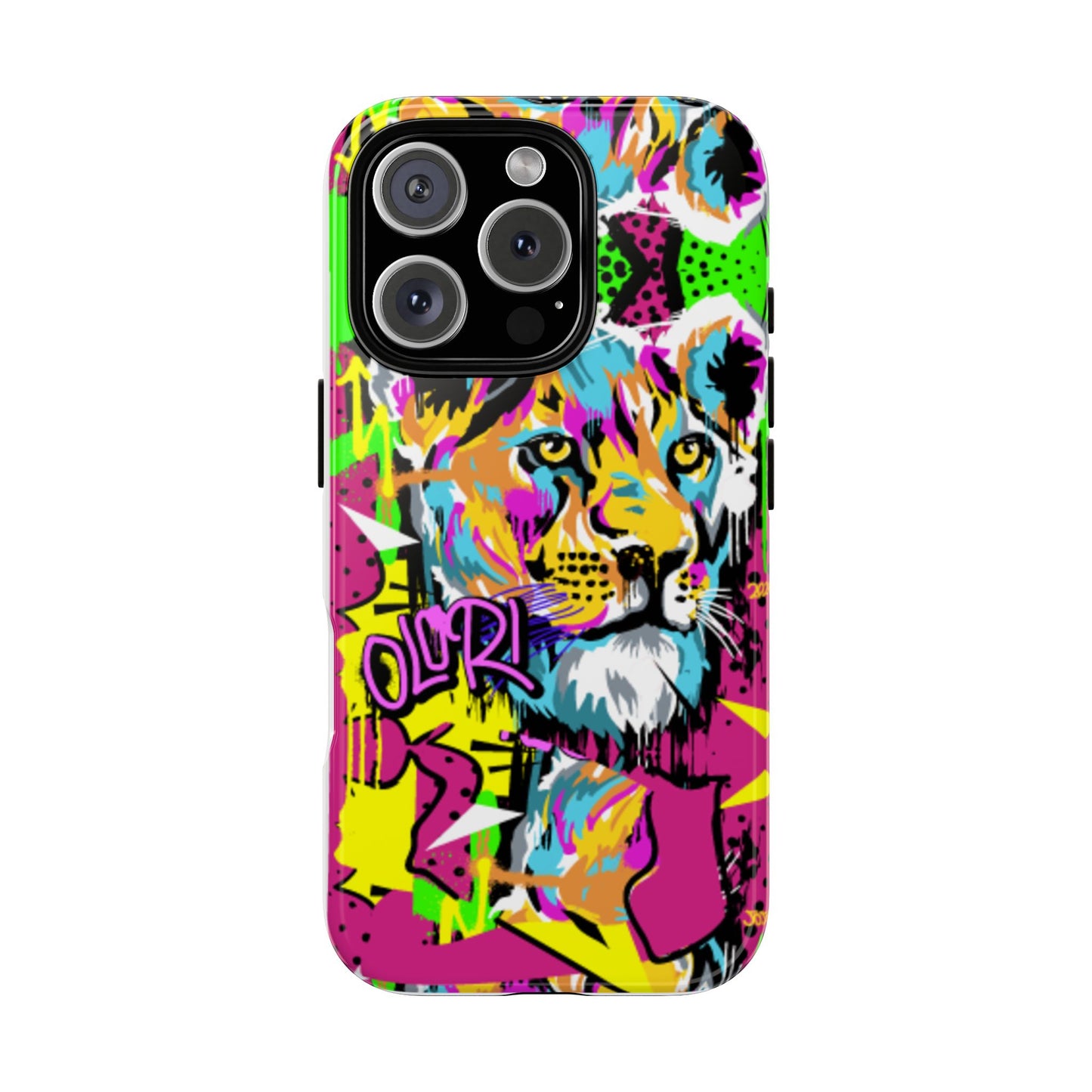 Vibrant Olori Pop Art Lioness Phone Case – iPhone 16 & More Models | Matte or Glossy Finish