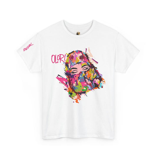 Olori Women's Bright Pop Art T-Shirt – "Veiled Bliss"