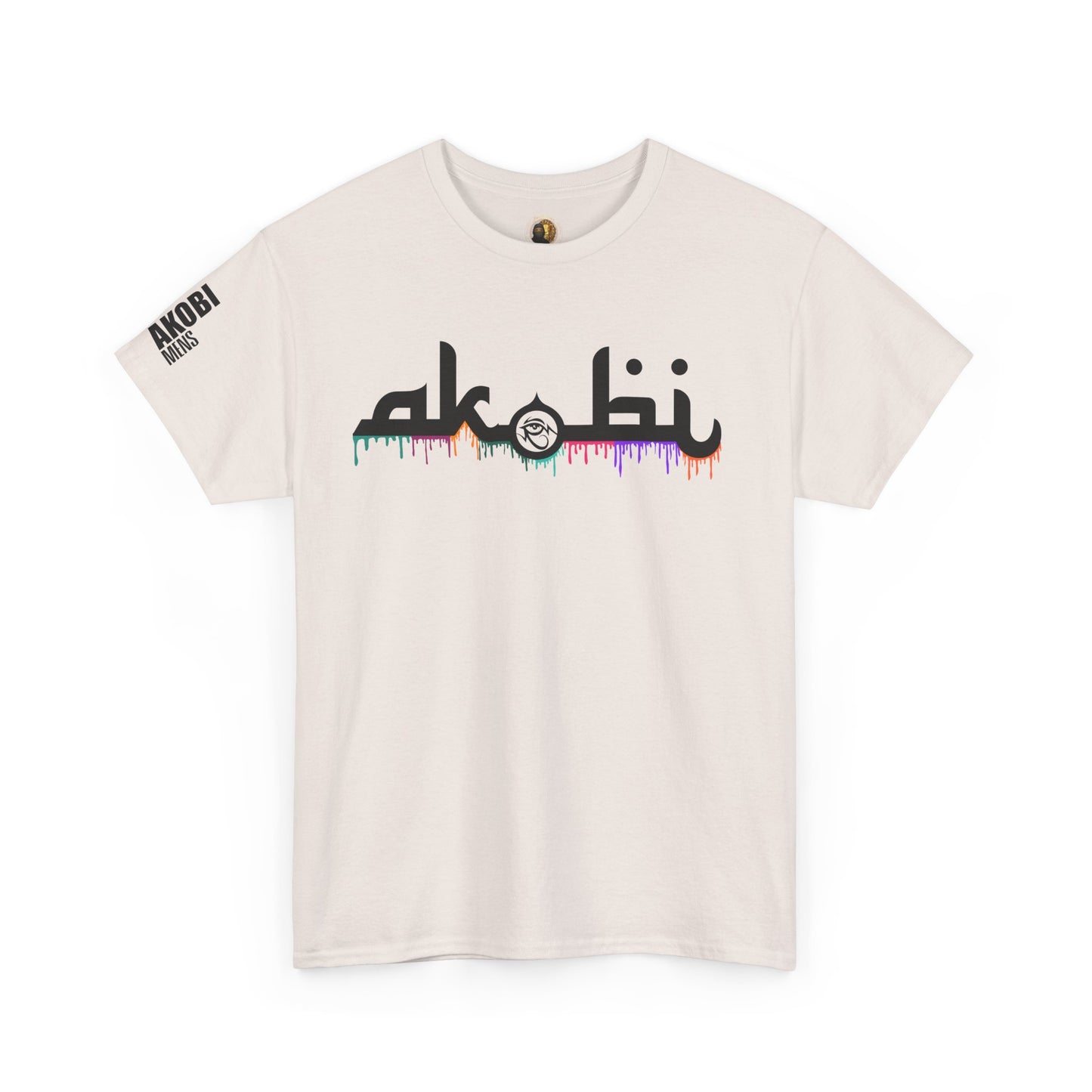 Akobi Signature Logo Paint Drip Tee – Bold, Artistic, Unisex