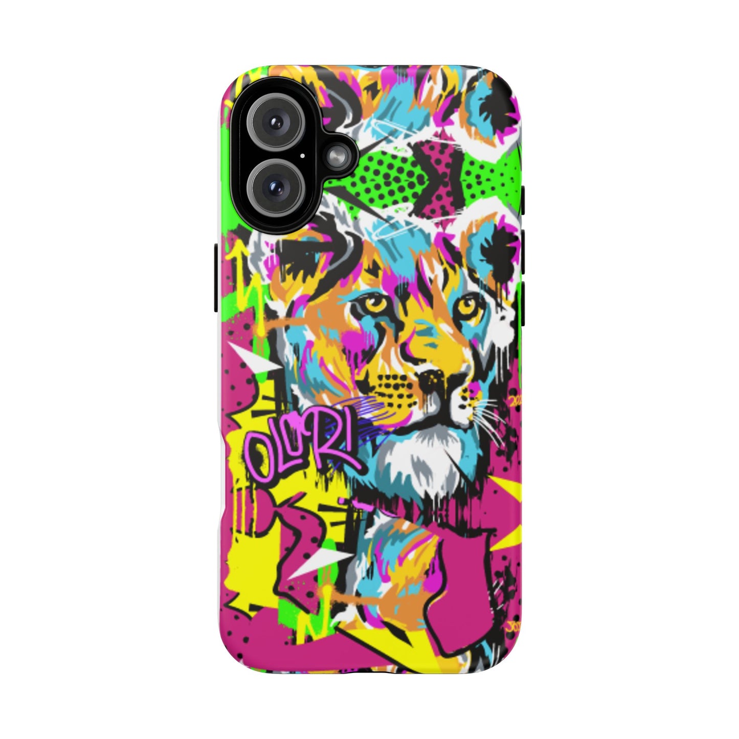 Vibrant Olori Pop Art Lioness Phone Case – iPhone 16 & More Models | Matte or Glossy Finish