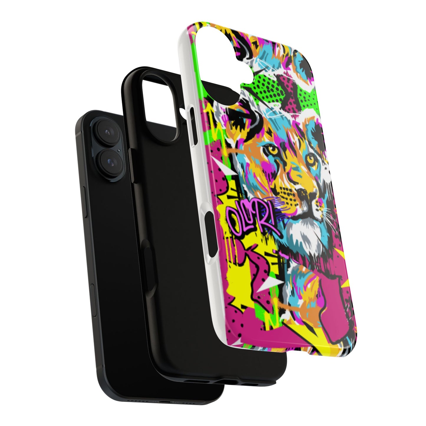 Vibrant Olori Pop Art Lioness Phone Case – iPhone 16 & More Models | Matte or Glossy Finish