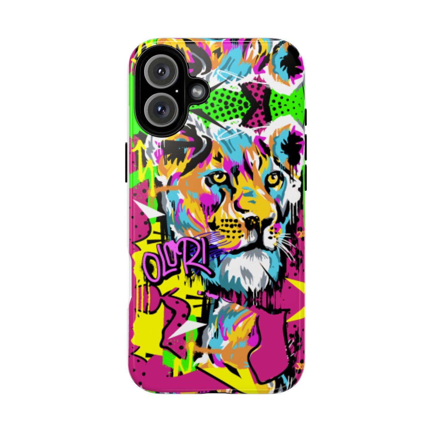 Vibrant Olori Pop Art Lioness Phone Case – iPhone 16 & More Models | Matte or Glossy Finish
