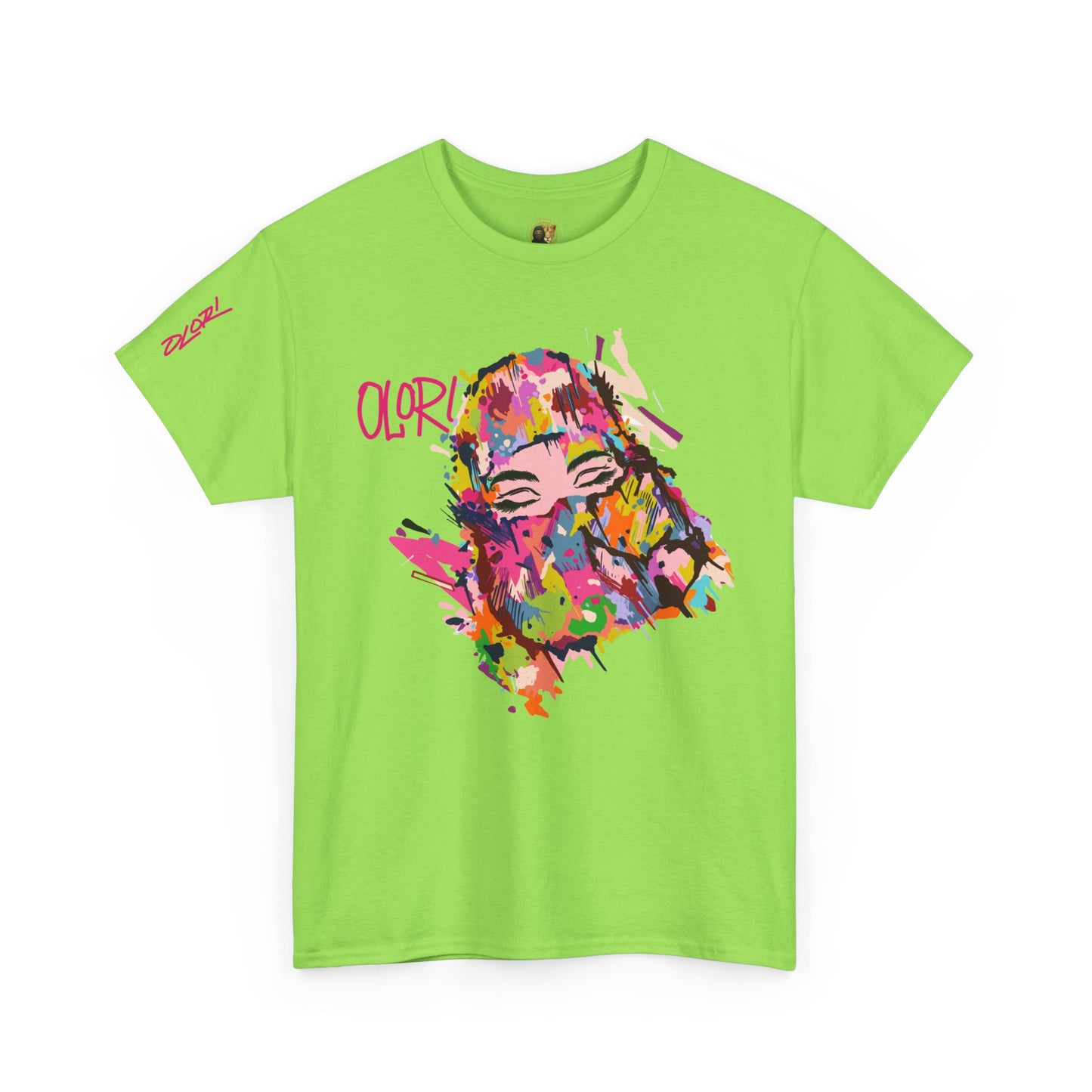 Olori Women's Bright Pop Art T-Shirt – "Veiled Bliss"