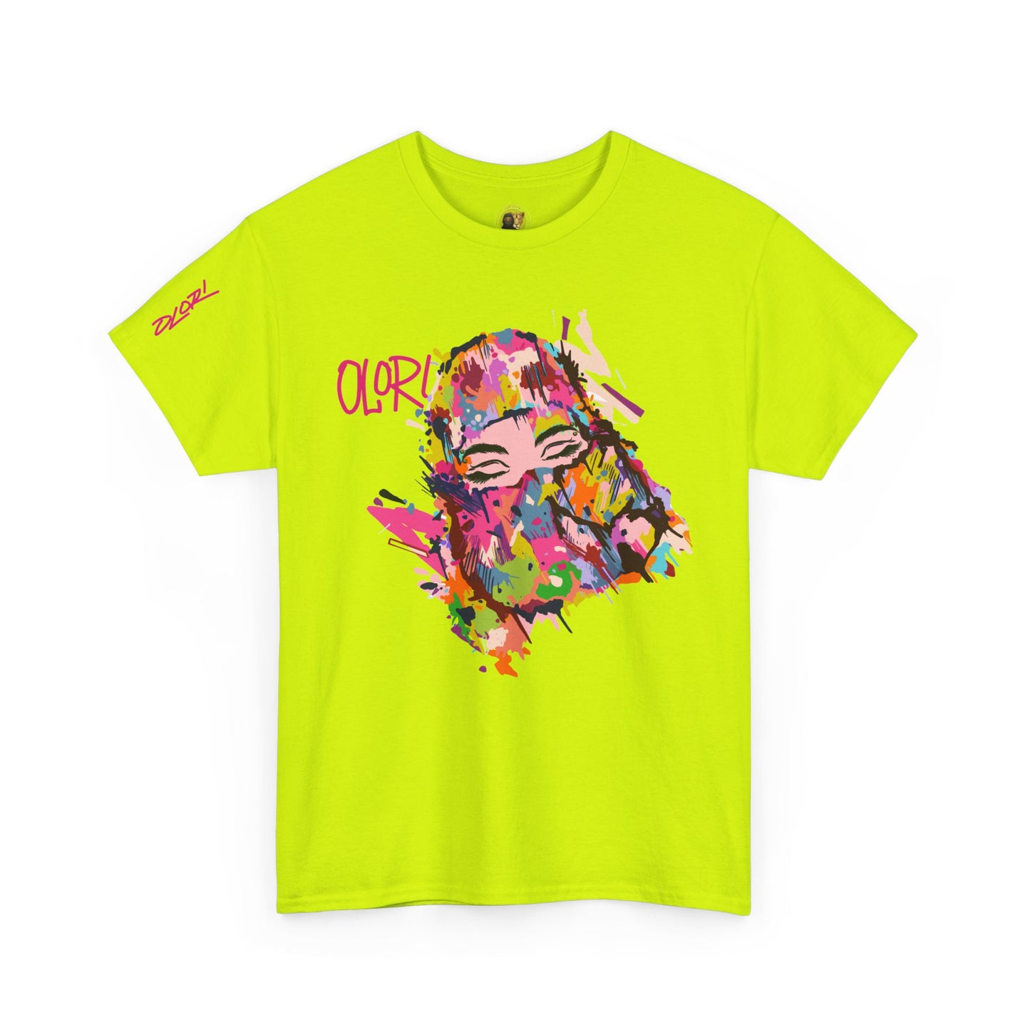 Olori Women's Bright Pop Art T-Shirt – "Veiled Bliss"
