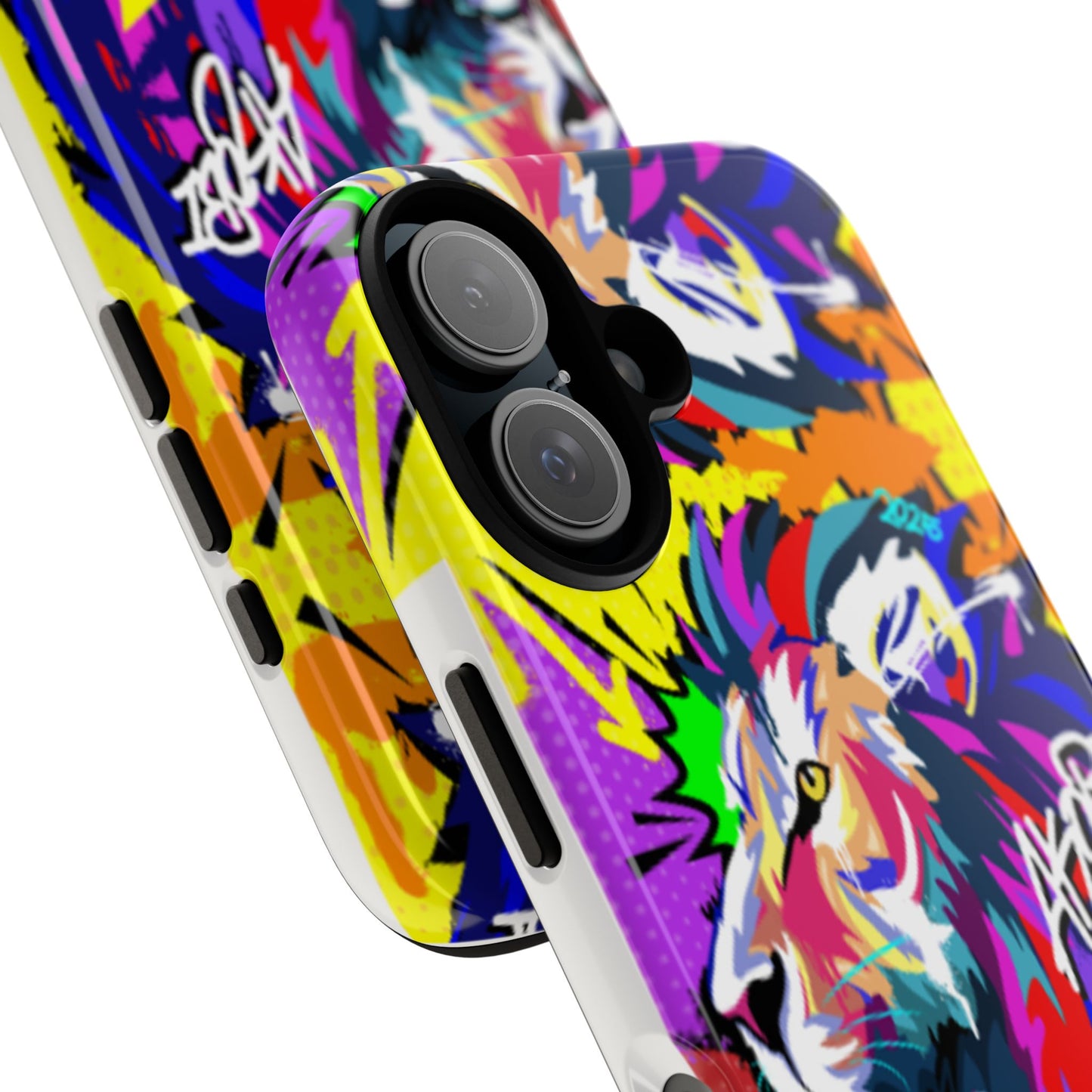 Vibrant Akobi Pop Art Lion Phone Case – iPhone 16 & More Models | Matte or Glossy Finish
