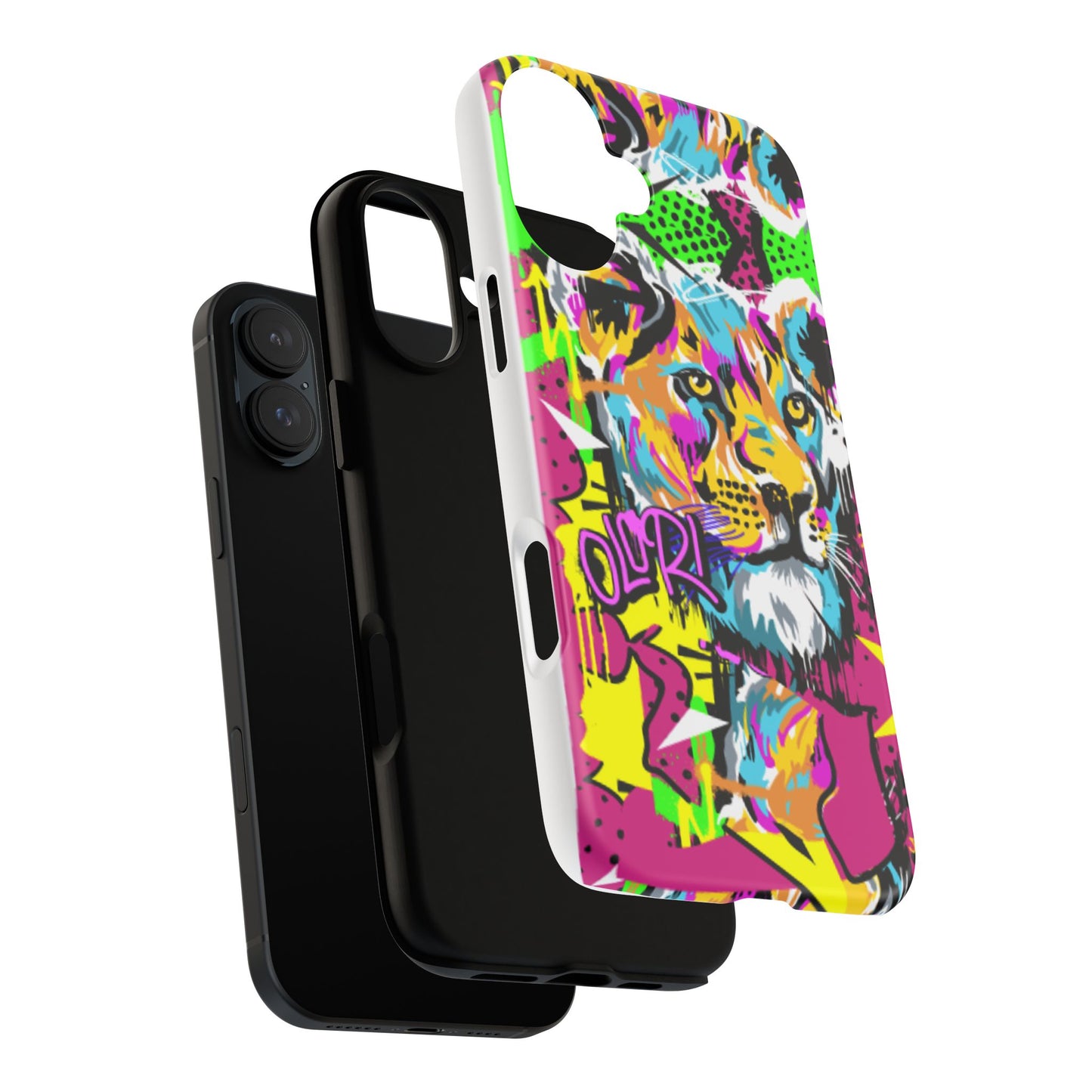 Vibrant Olori Pop Art Lioness Phone Case – iPhone 16 & More Models | Matte or Glossy Finish