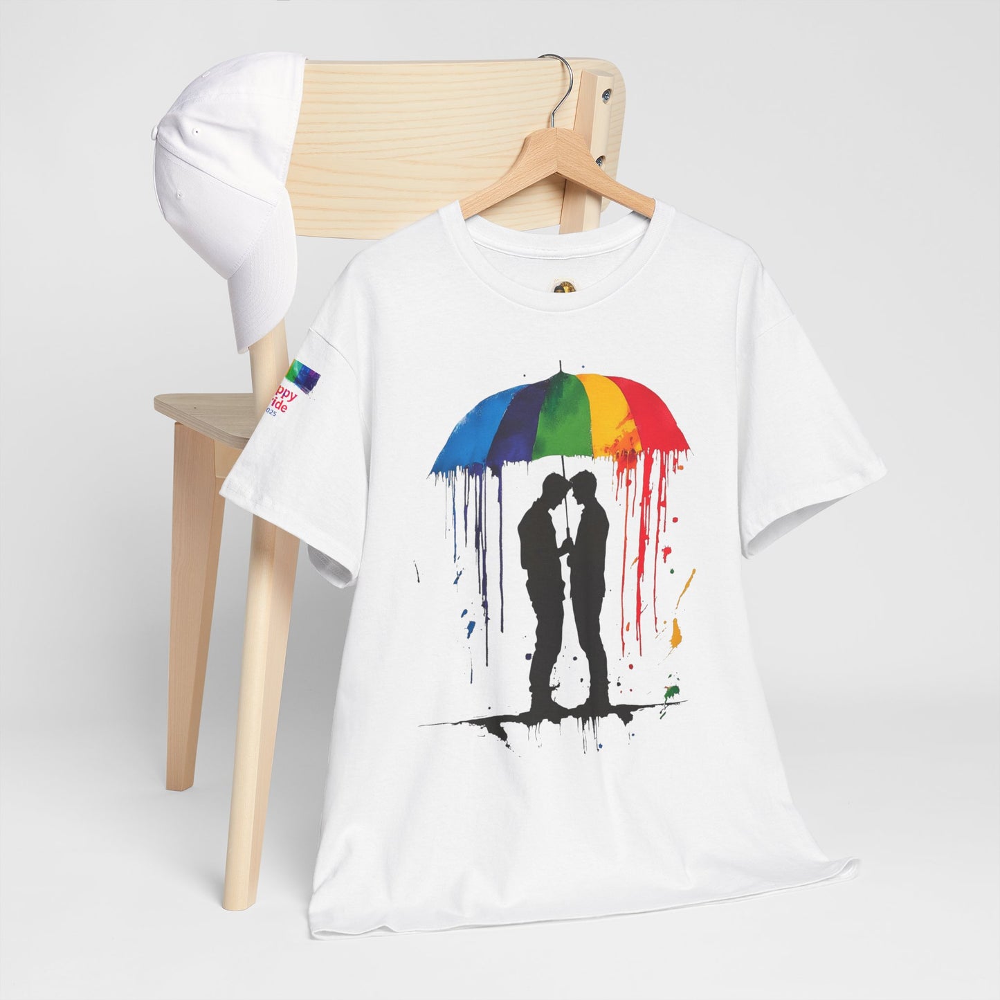 Pride Love Drip Tee – Men's LGBTQ+ Street Art Graphic Shirt