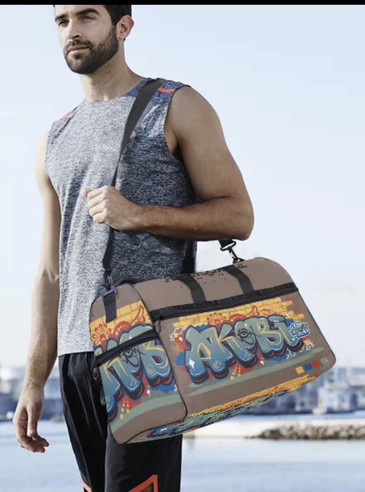 Akobi Global Lifestyle Gym Duffel Bag  BROWN