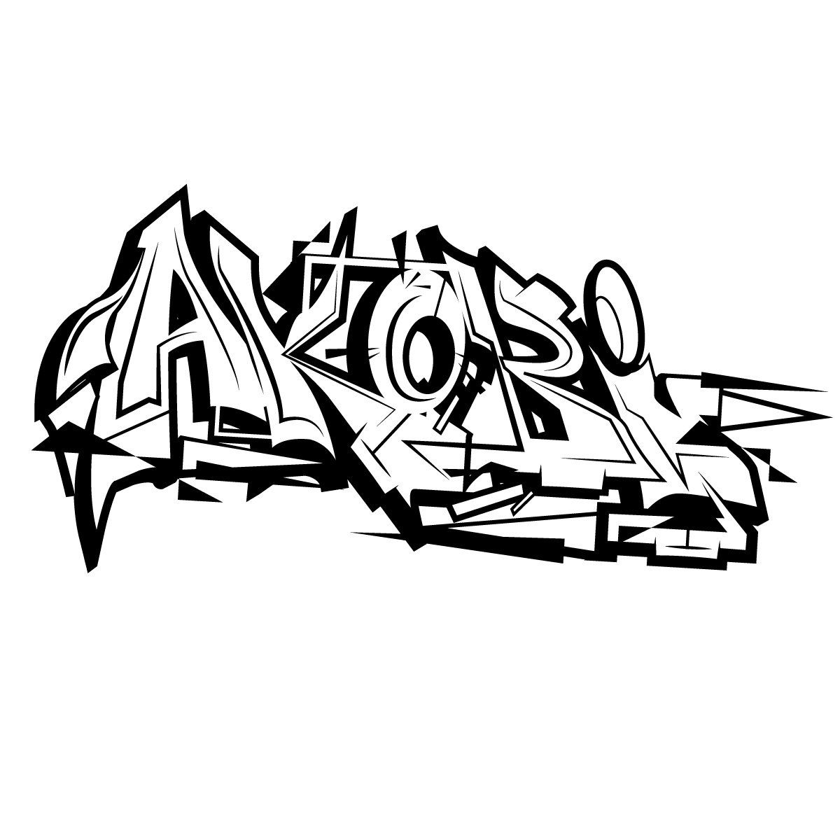Akobi Old School Street Graffiti Tee – Bold, Artistic, Unisex