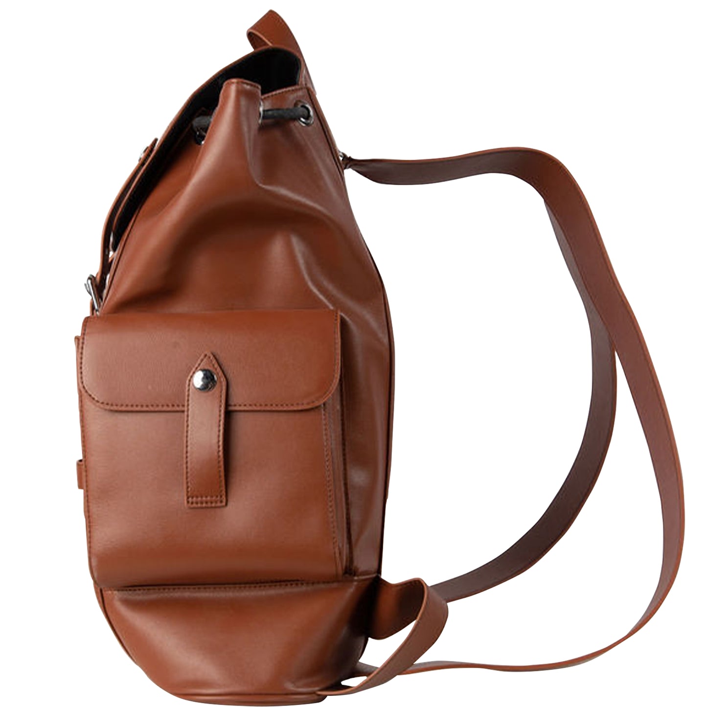 Akobi Signature Leather Logo Backpack