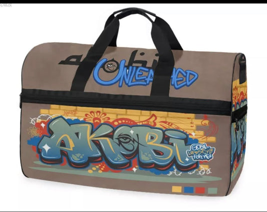 Akobi Global Lifestyle Gym Duffel Bag  BROWN