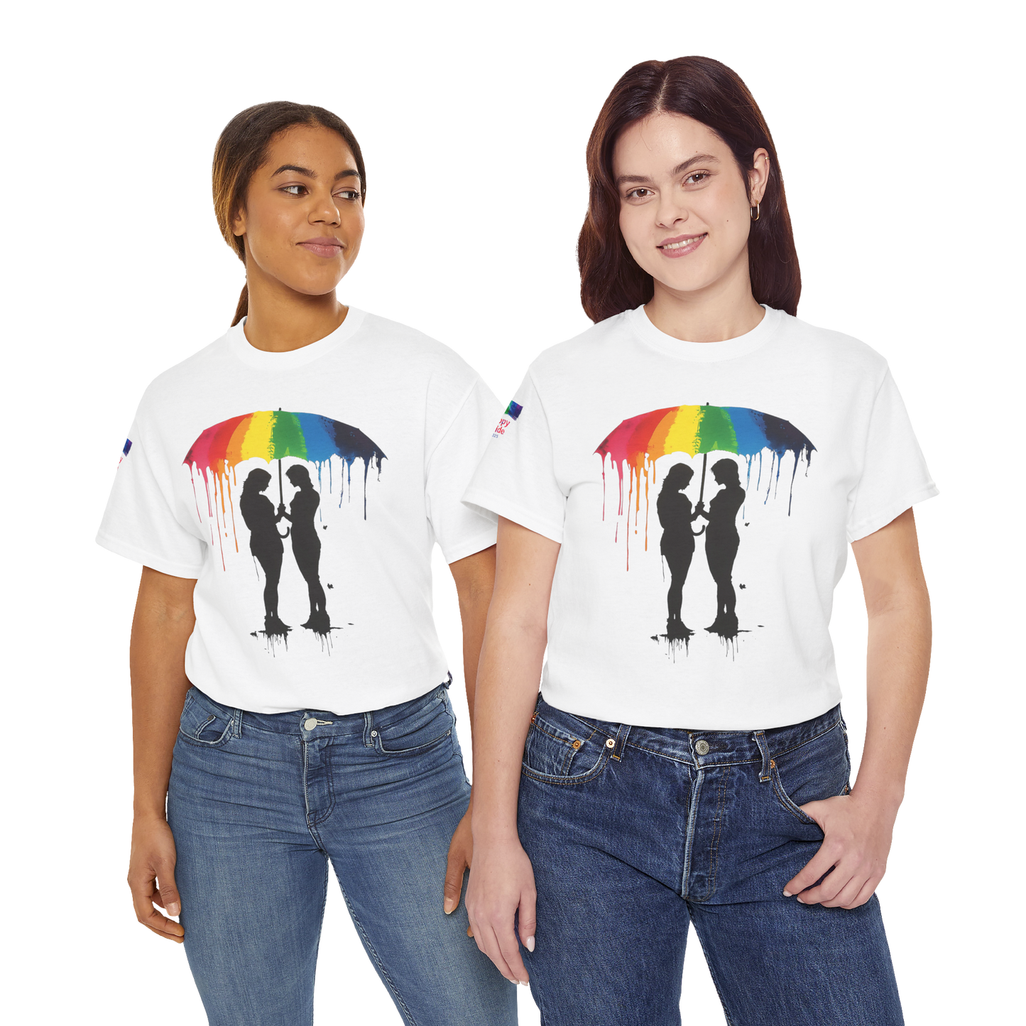 Pride Love Drip Tee – Women’s LGBTQ Street Art Graphic Shirt