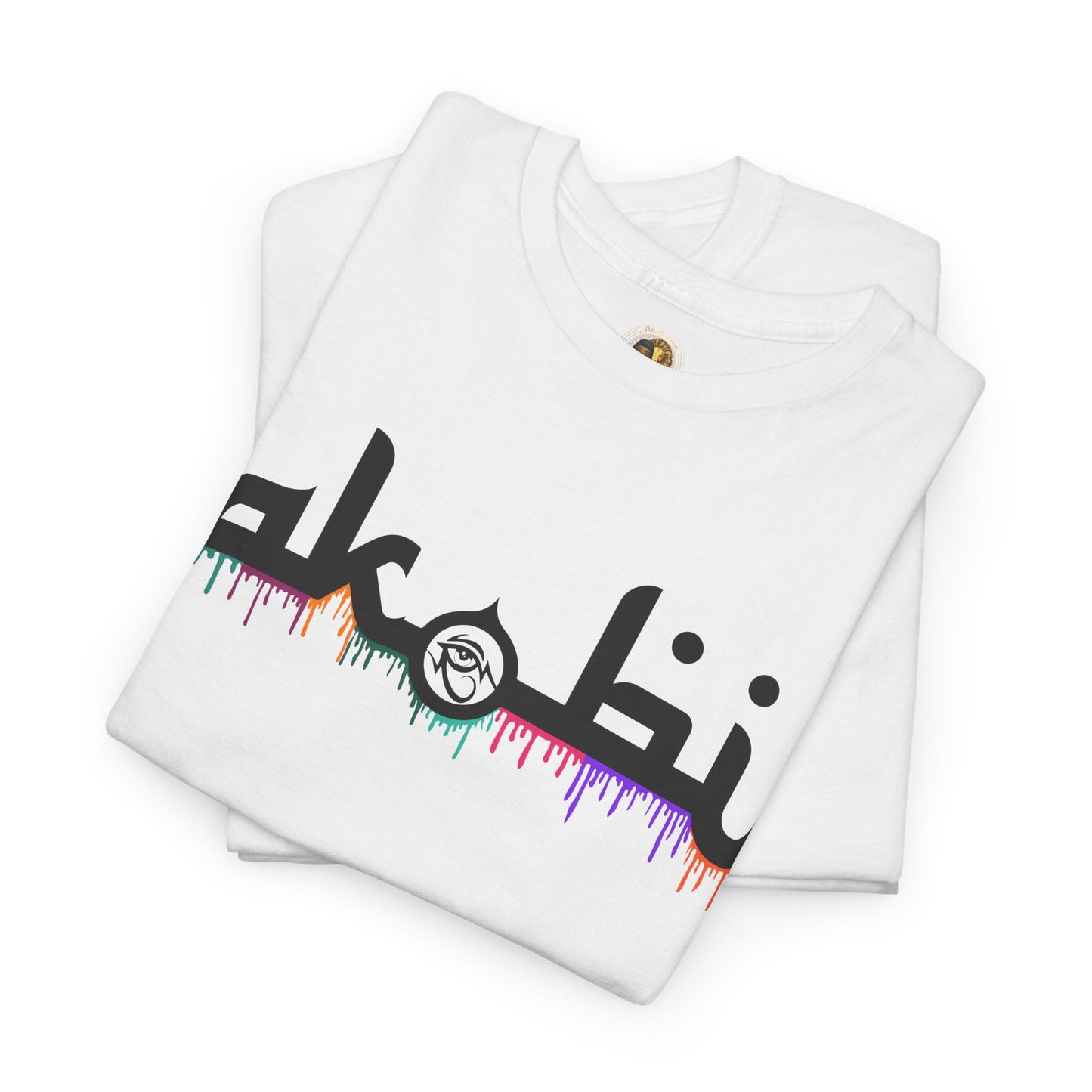 Akobi Signature Logo Paint Drip Tee – Bold, Artistic, Unisex