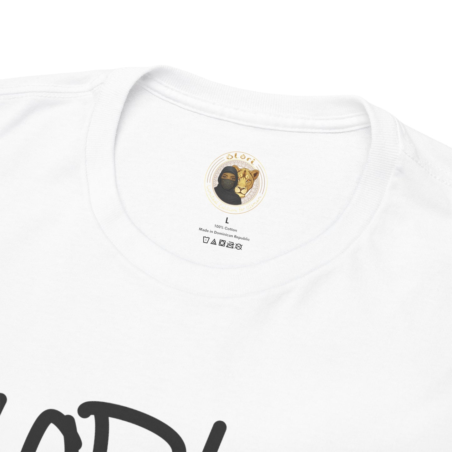 Olori Women's Logo T-Shirt – Veiled Eyes with Empowering Message ..
