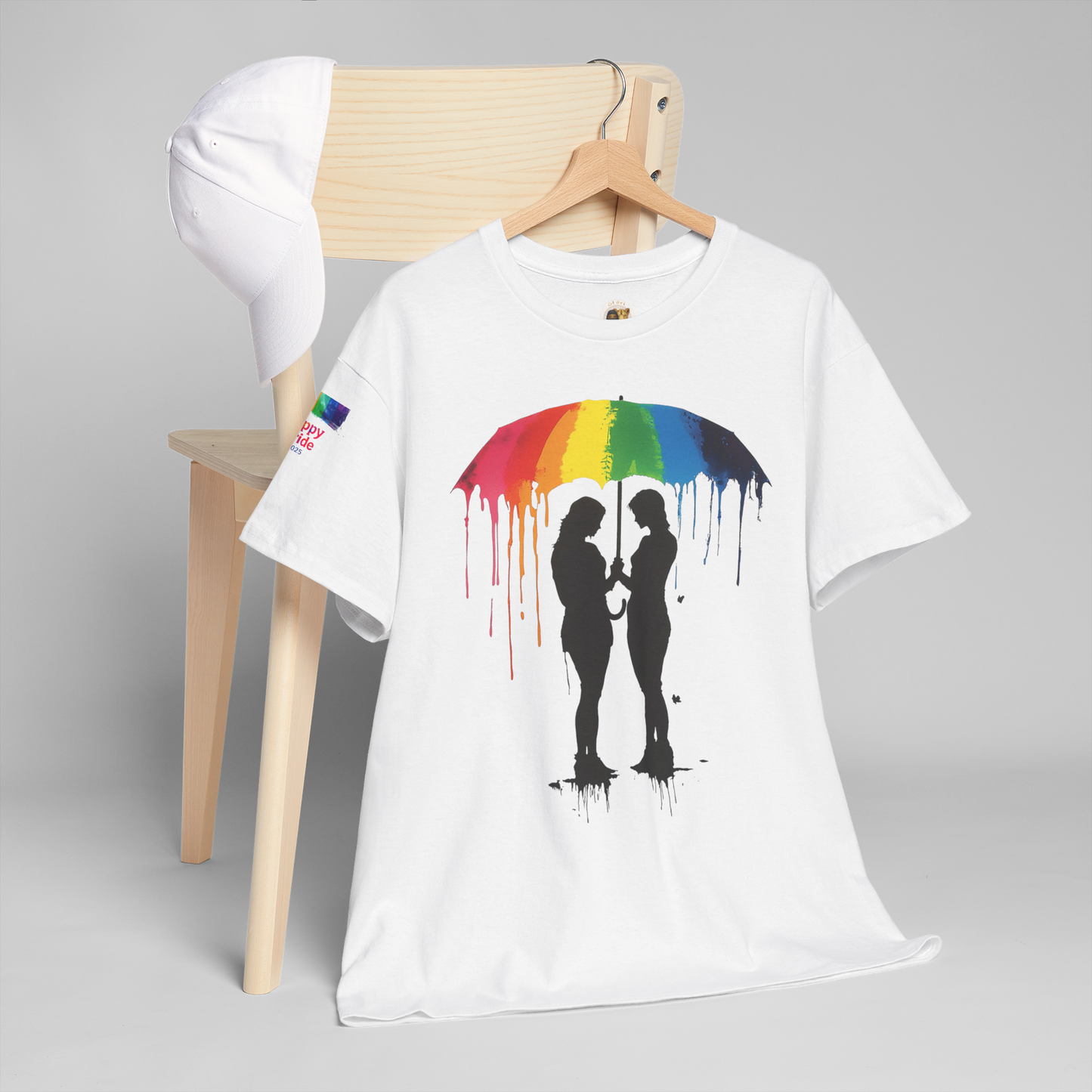 Pride Love Drip Tee – Women’s LGBTQ Street Art Graphic Shirt