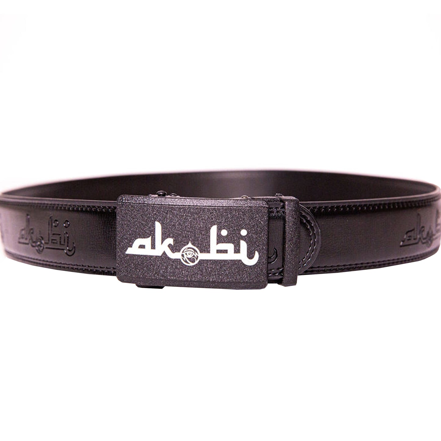 Akobi Logo Slide Lock Leather Belt 2 colors