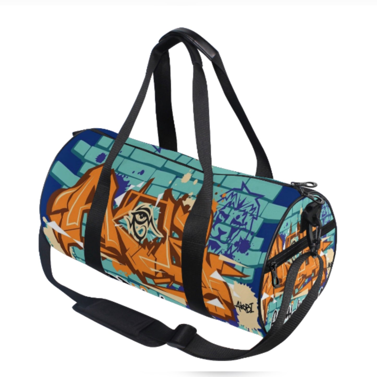 Global Lifestyle  Street Chic  Graffiti Wall Print Duffle Bag